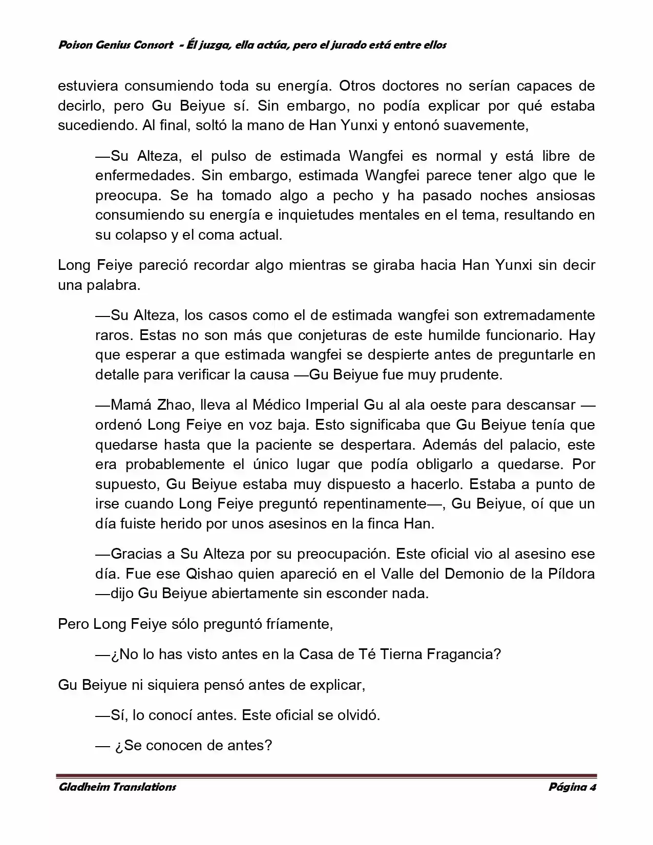 Poison Genious Consort (Novela) - Capítulo 214 - Página 4 - LectorTMOo
