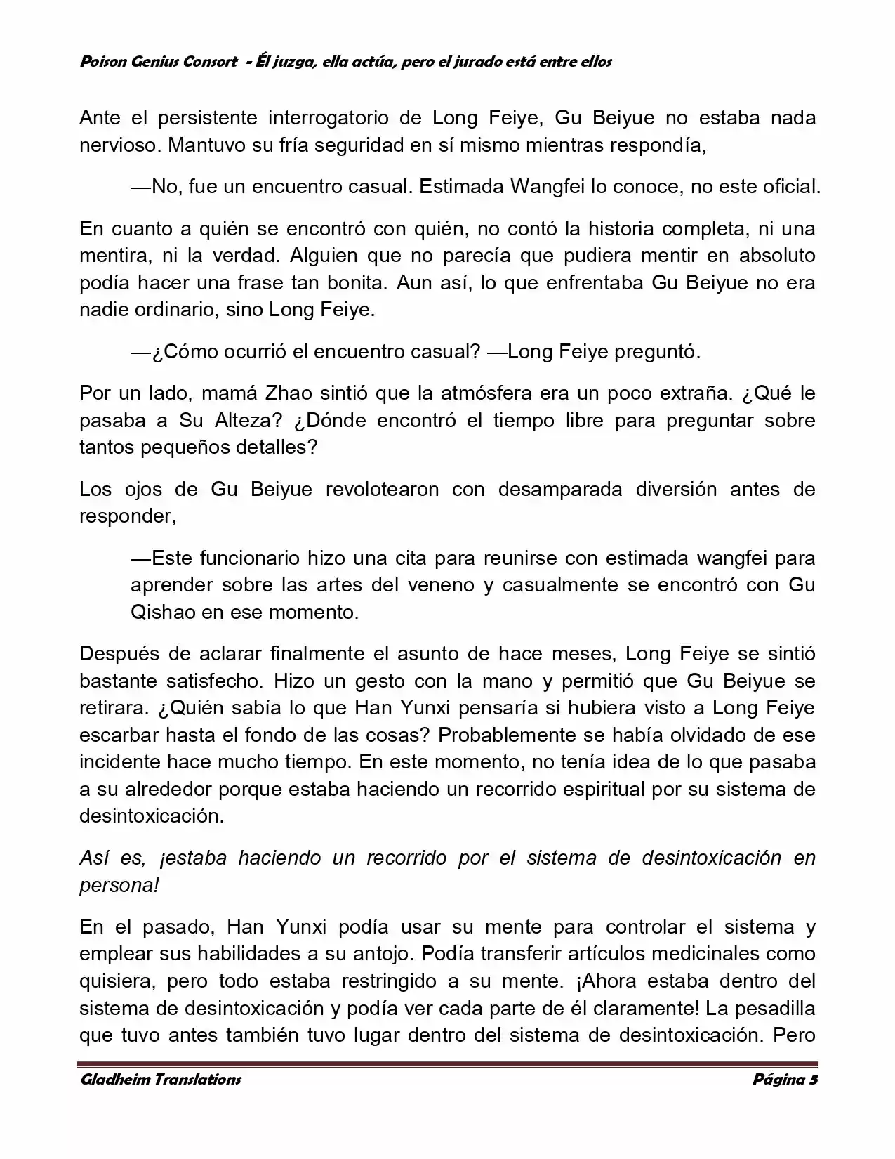 Poison Genious Consort (Novela) - Capítulo 214 - Página 5 - LectorTMOo