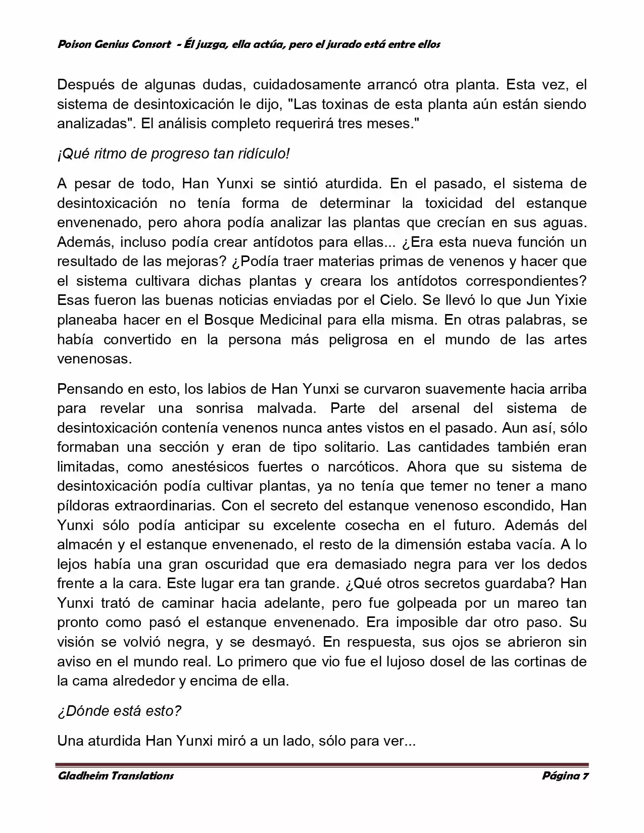 Poison Genious Consort (Novela) - Capítulo 214 - Página 7 - LectorTMOo