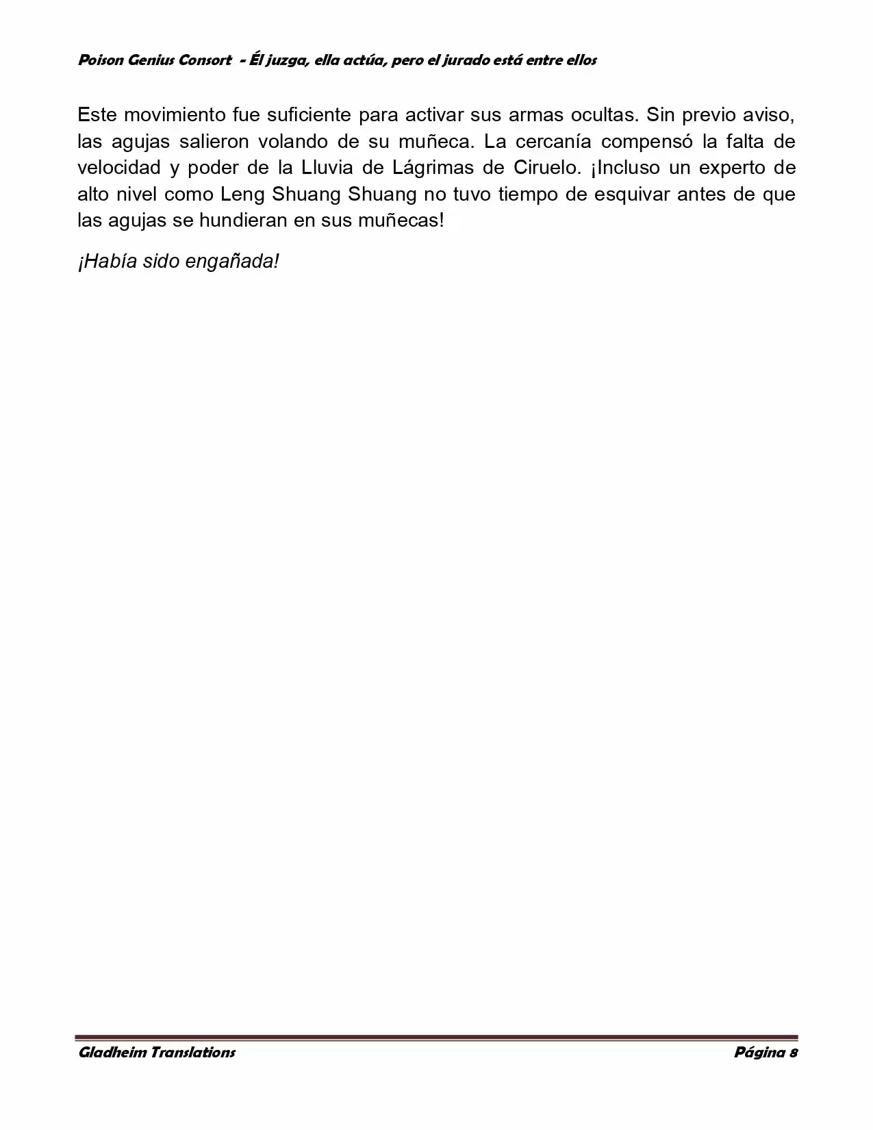 Poison Genious Consort (Novela) - Capítulo 217 - Página 8 - LectorTMOo