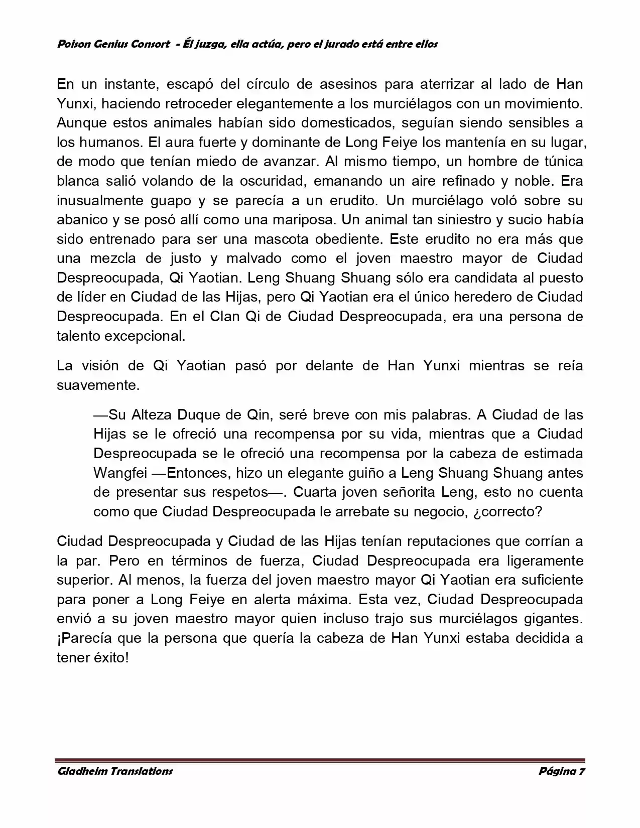 Poison Genious Consort (Novela) - Capítulo 218 - Página 7 - LectorTMOo