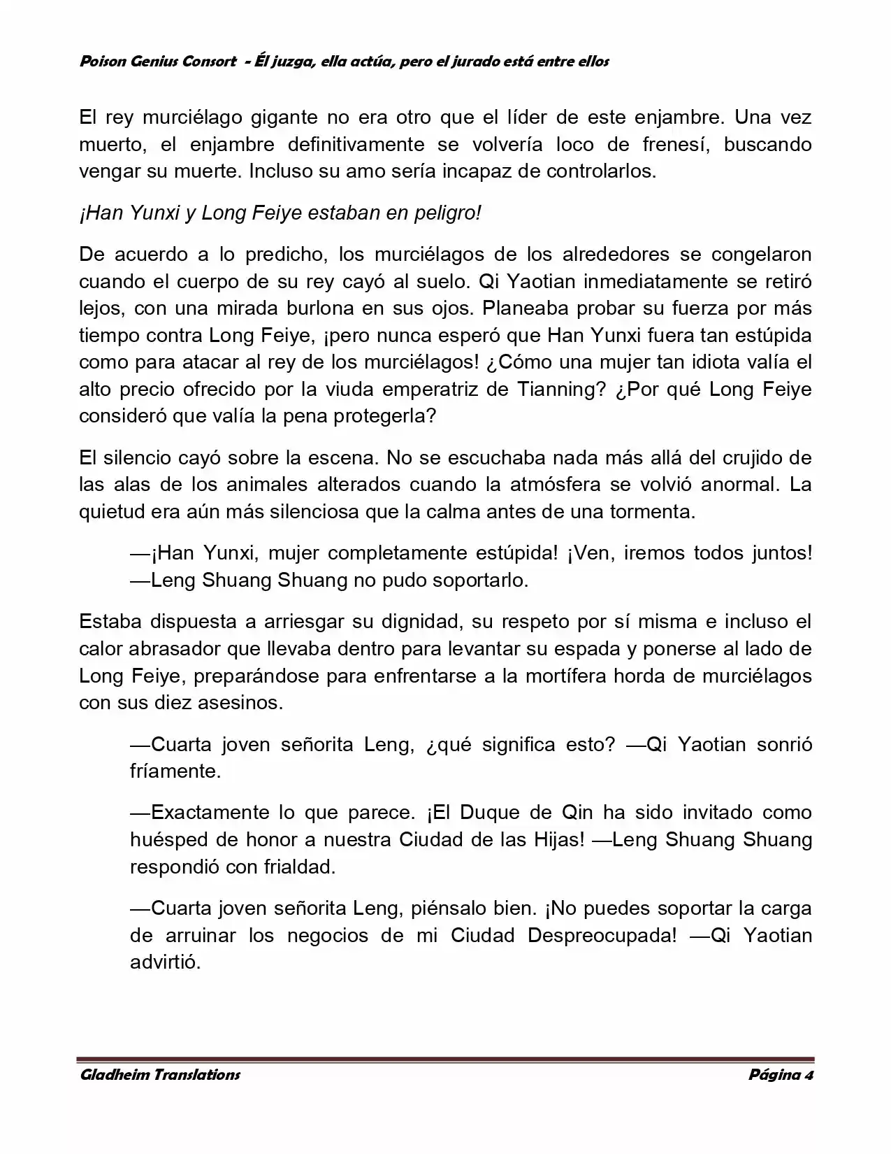 Poison Genious Consort (Novela) - Capítulo 219 - Página 4 - LectorTMOo