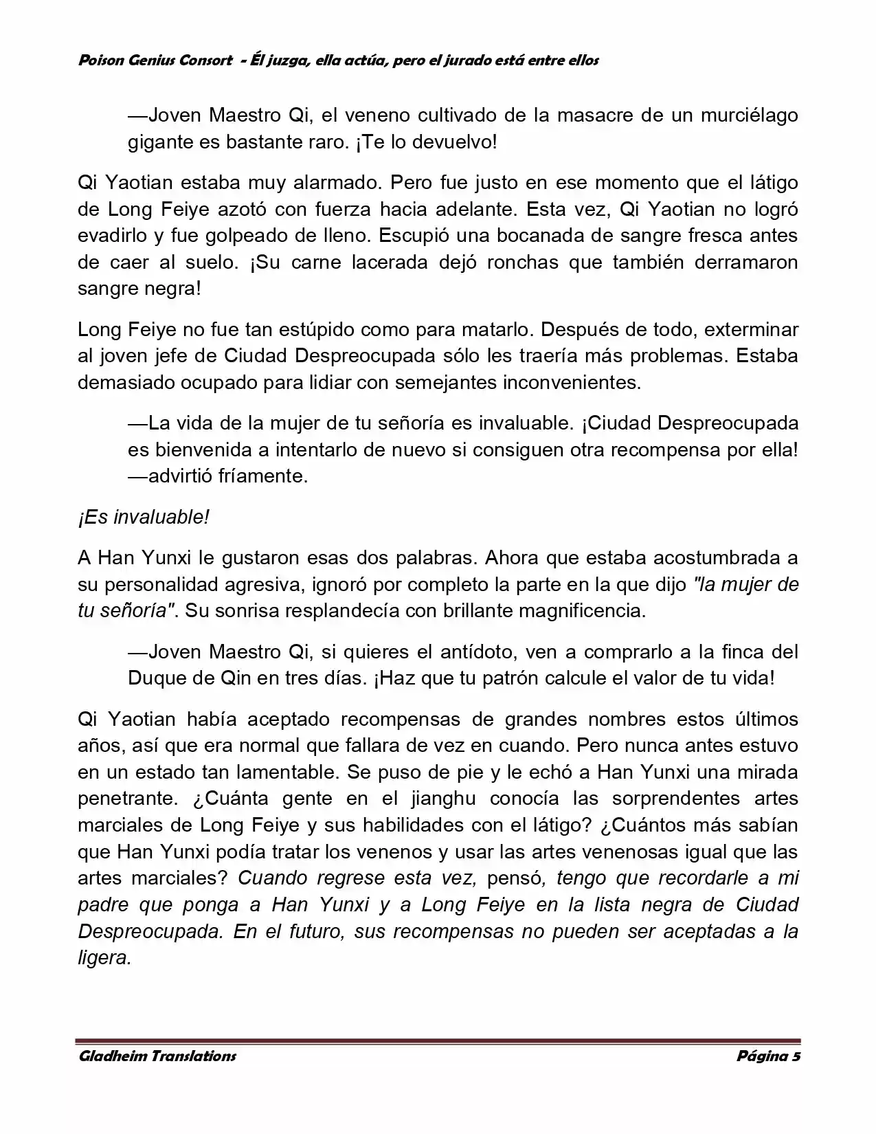 Poison Genious Consort (Novela) - Capítulo 220 - Página 5 - LectorTMOo