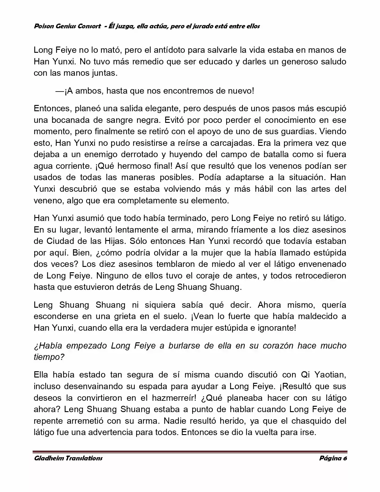 Poison Genious Consort (Novela) - Capítulo 220 - Página 6 - LectorTMOo