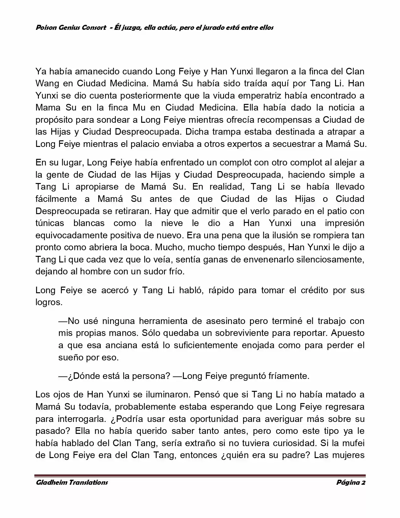 Poison Genious Consort (Novela) - Capítulo 221 - Página 2 - LectorTMOo