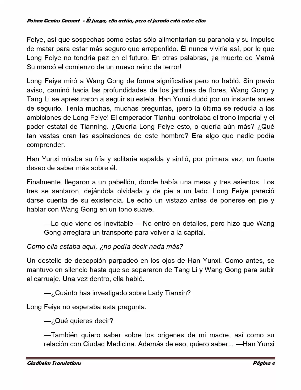 Poison Genious Consort (Novela) - Capítulo 221 - Página 4 - LectorTMOo