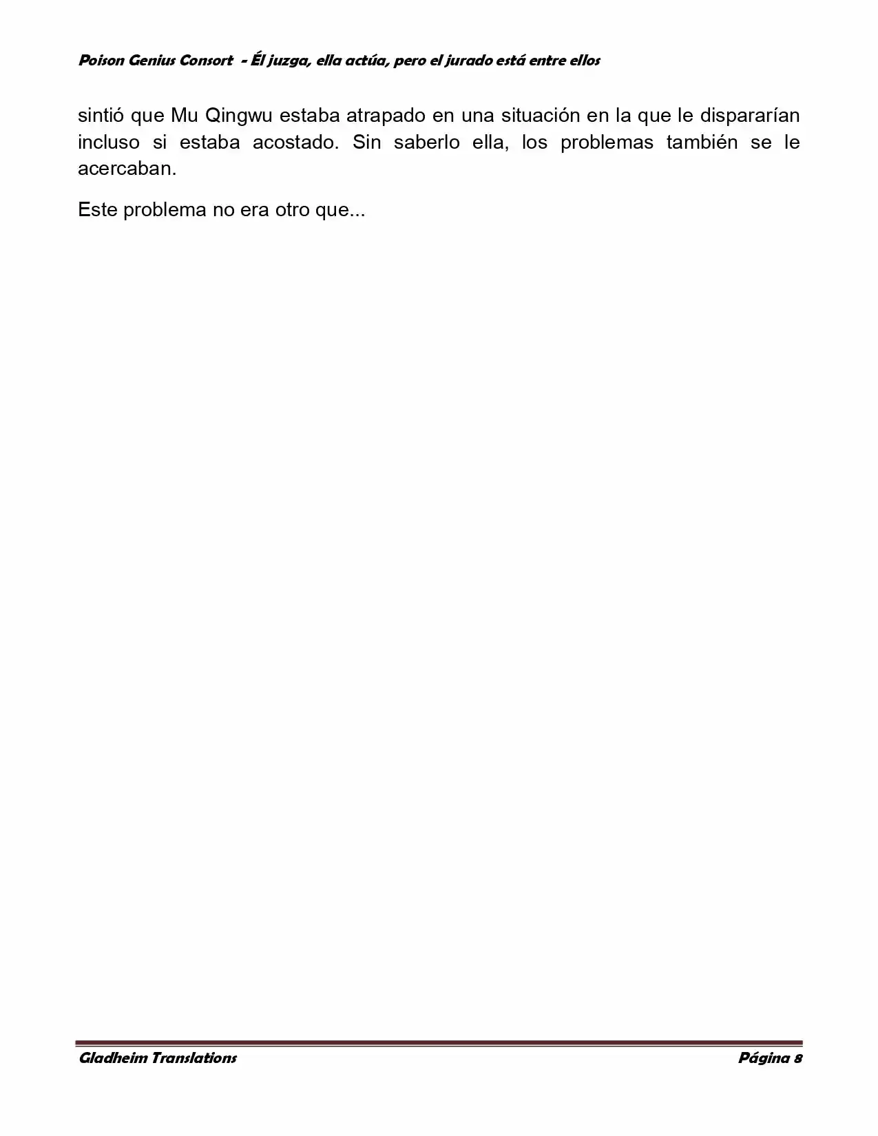 Poison Genious Consort (Novela) - Capítulo 221 - Página 8 - LectorTMOo