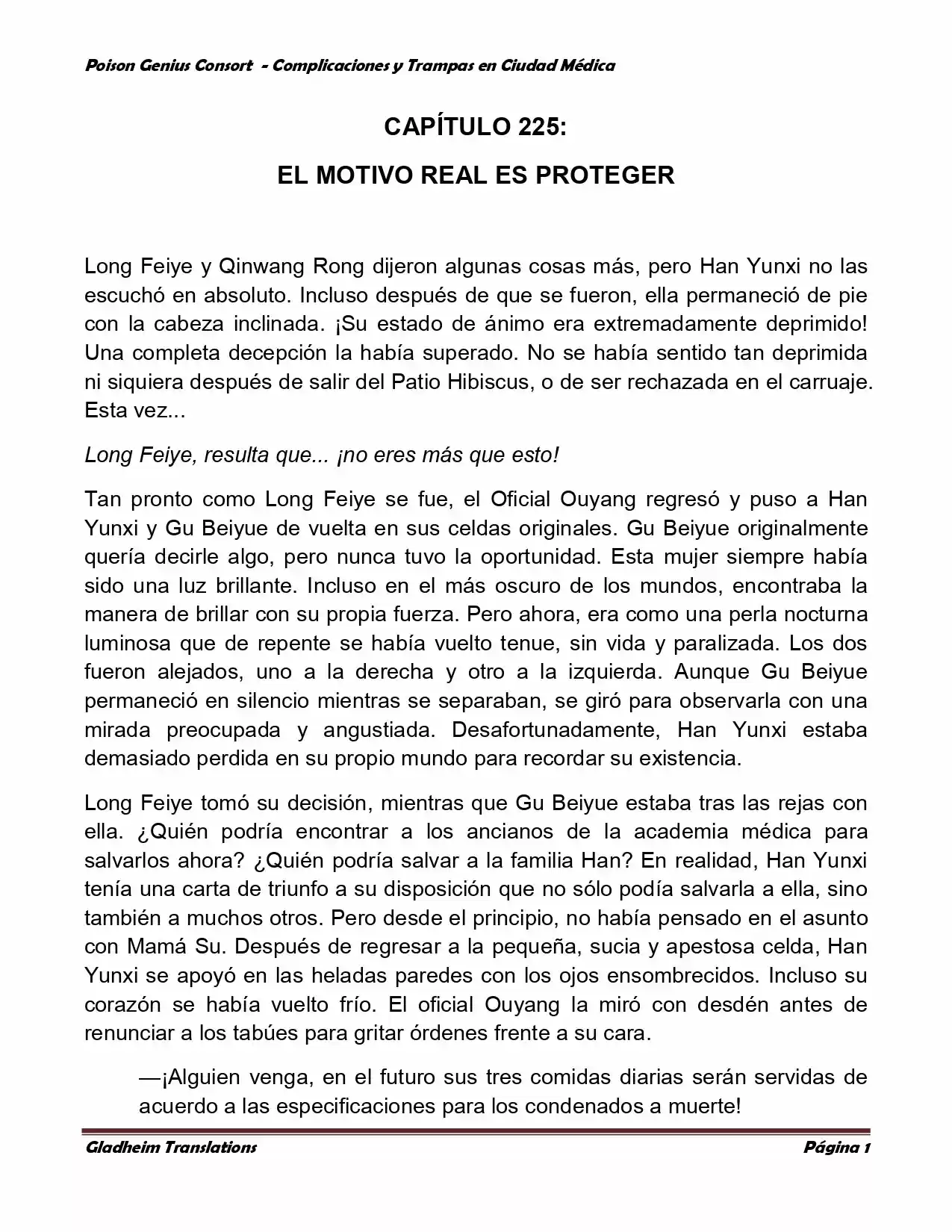 Poison Genious Consort (Novela) - Capítulo 225 - Página 1 - LectorTMOo