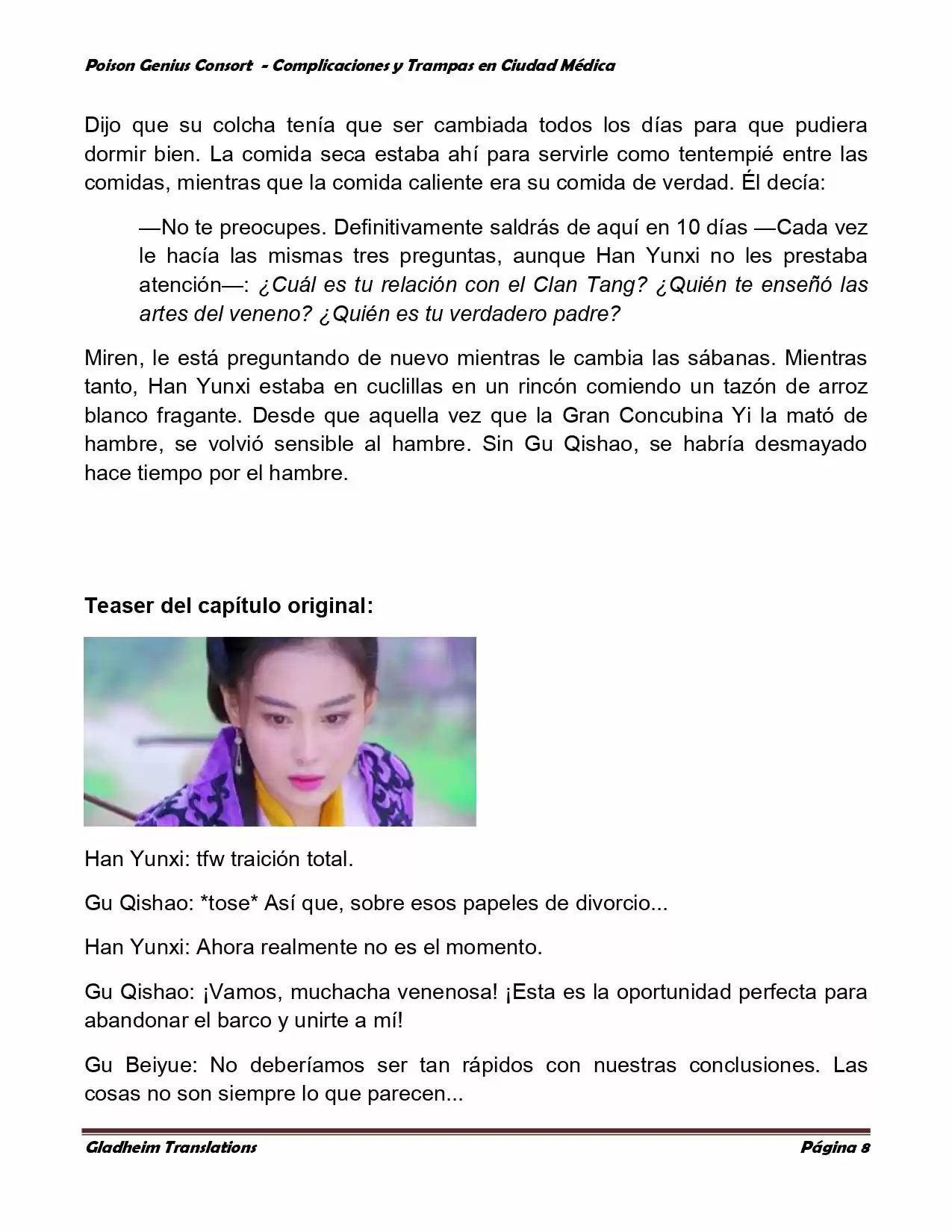 Poison Genious Consort (Novela) - Capítulo 225 - Página 8 - LectorTMOo