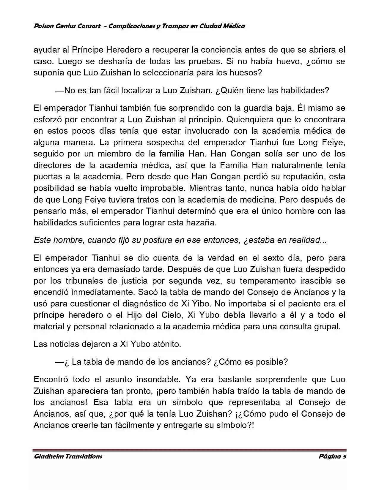 Poison Genious Consort (Novela) - Capítulo 226 - Página 5 - LectorTMOo
