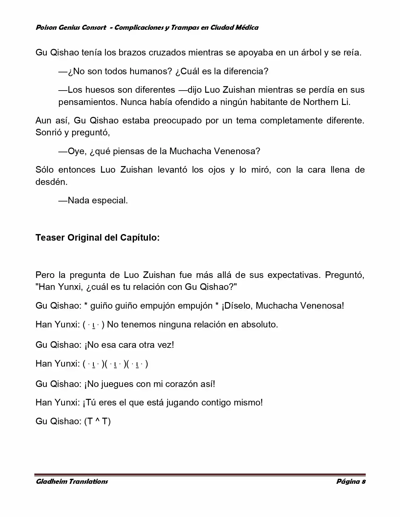 Poison Genious Consort (Novela) - Capítulo 228 - Página 8 - LectorTMOo