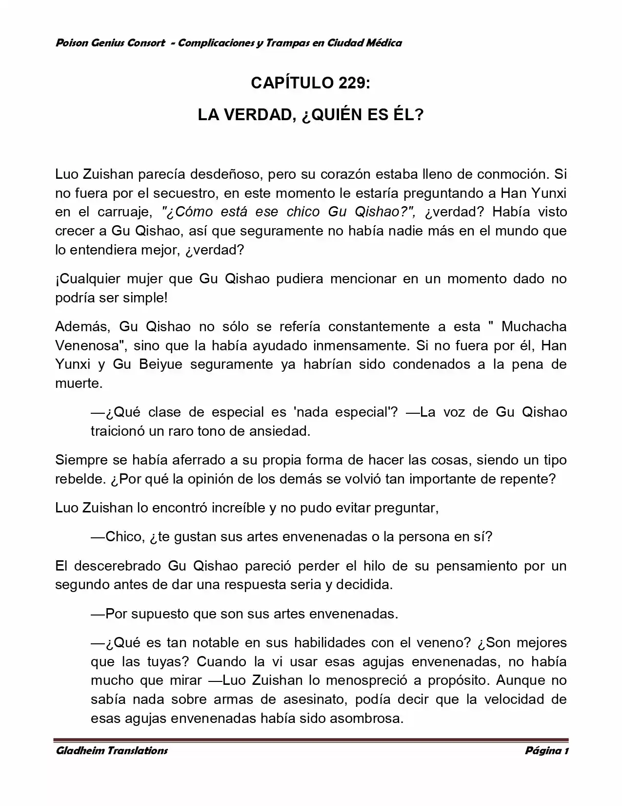 Poison Genious Consort (Novela) - Capítulo 229 - Página 1 - LectorTMOo