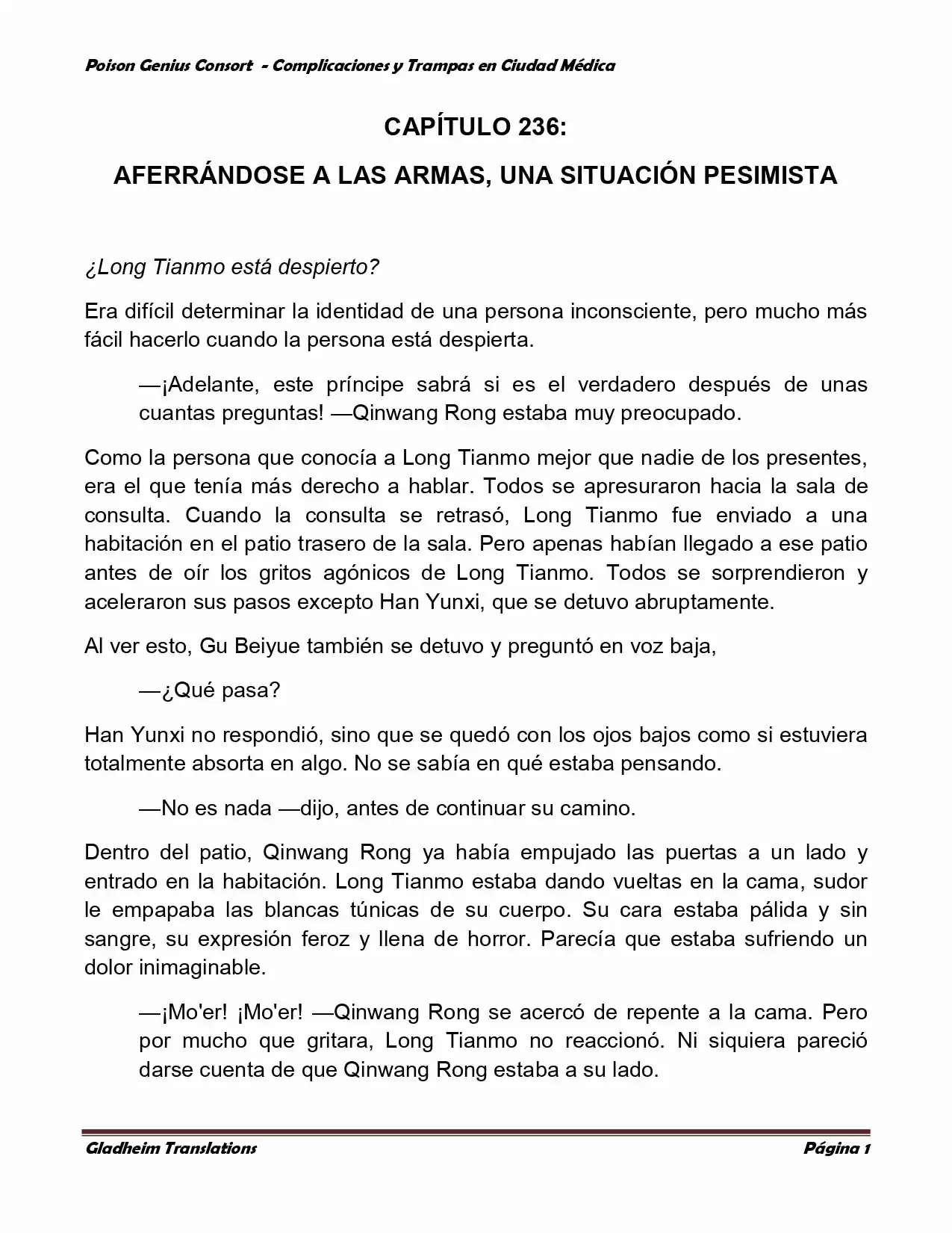 Poison Genious Consort (Novela) - Capítulo 236 - Página 1 - LectorTMOo