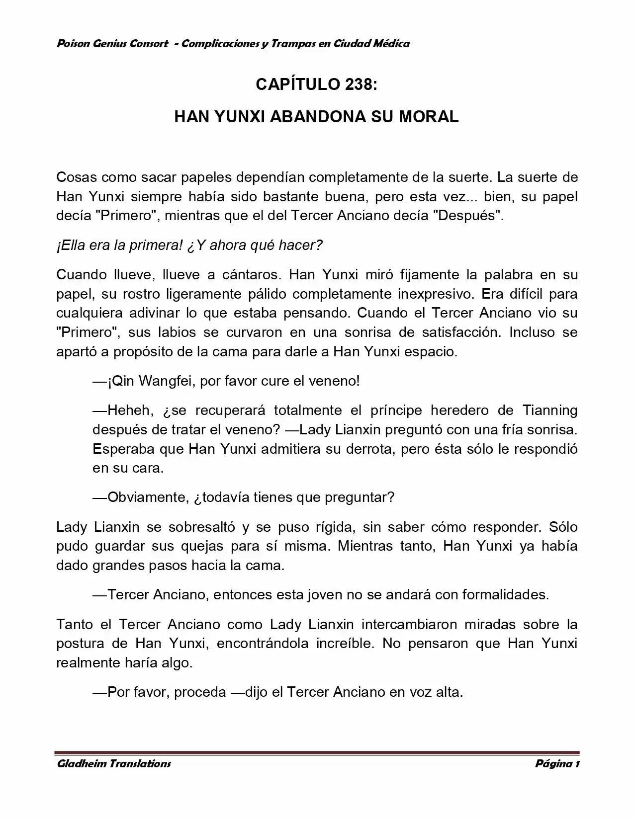Poison Genious Consort (Novela) - Capítulo 238 - Página 1 - LectorTMOo