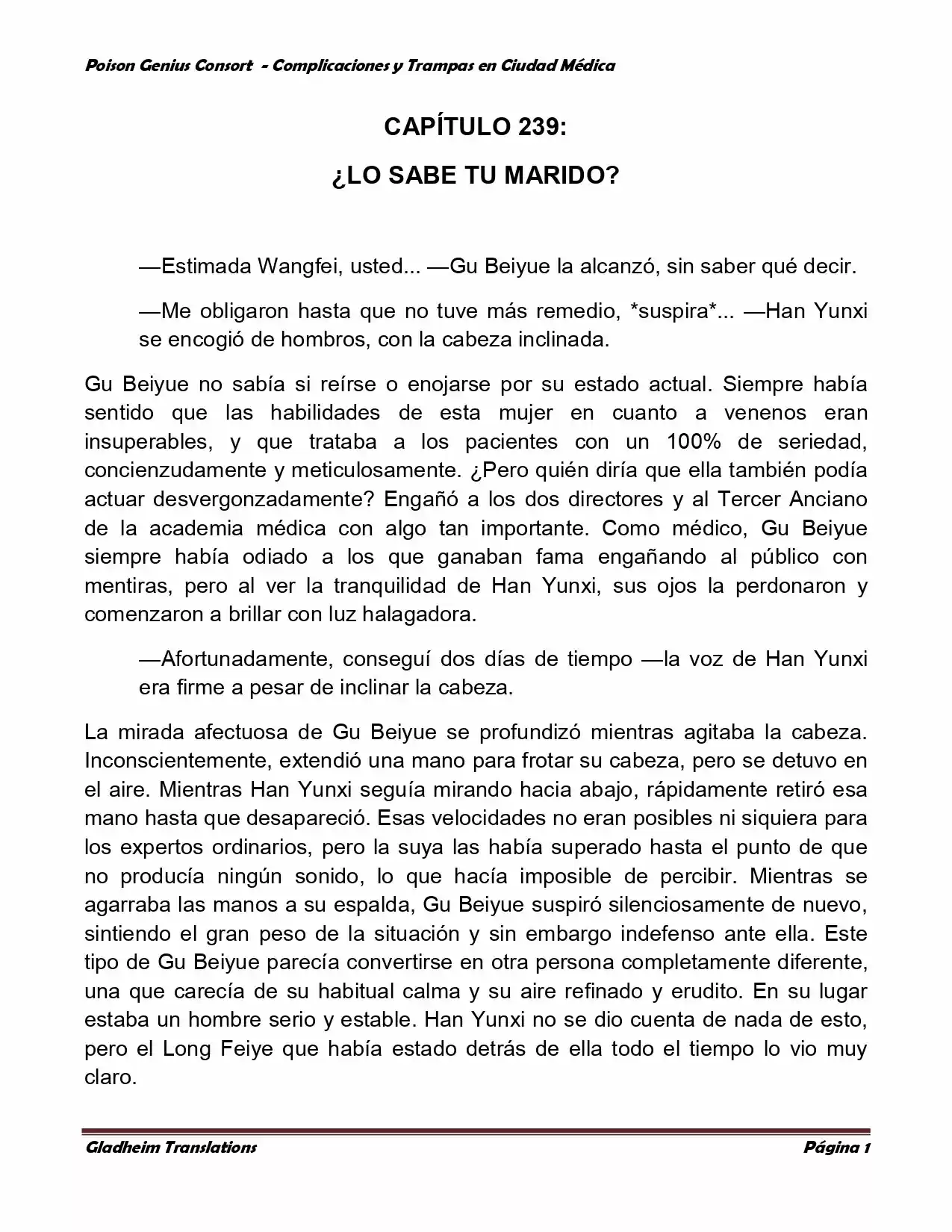 Poison Genious Consort (Novela) - Capítulo 239 - Página 1 - LectorTMOo