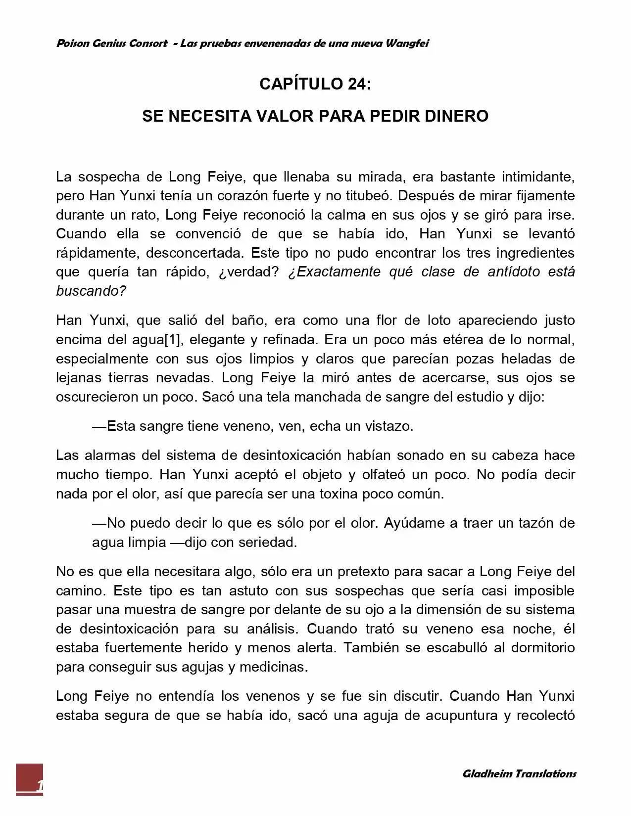 Poison Genious Consort (Novela) - Capítulo 24 - Página 1 - LectorTMOo