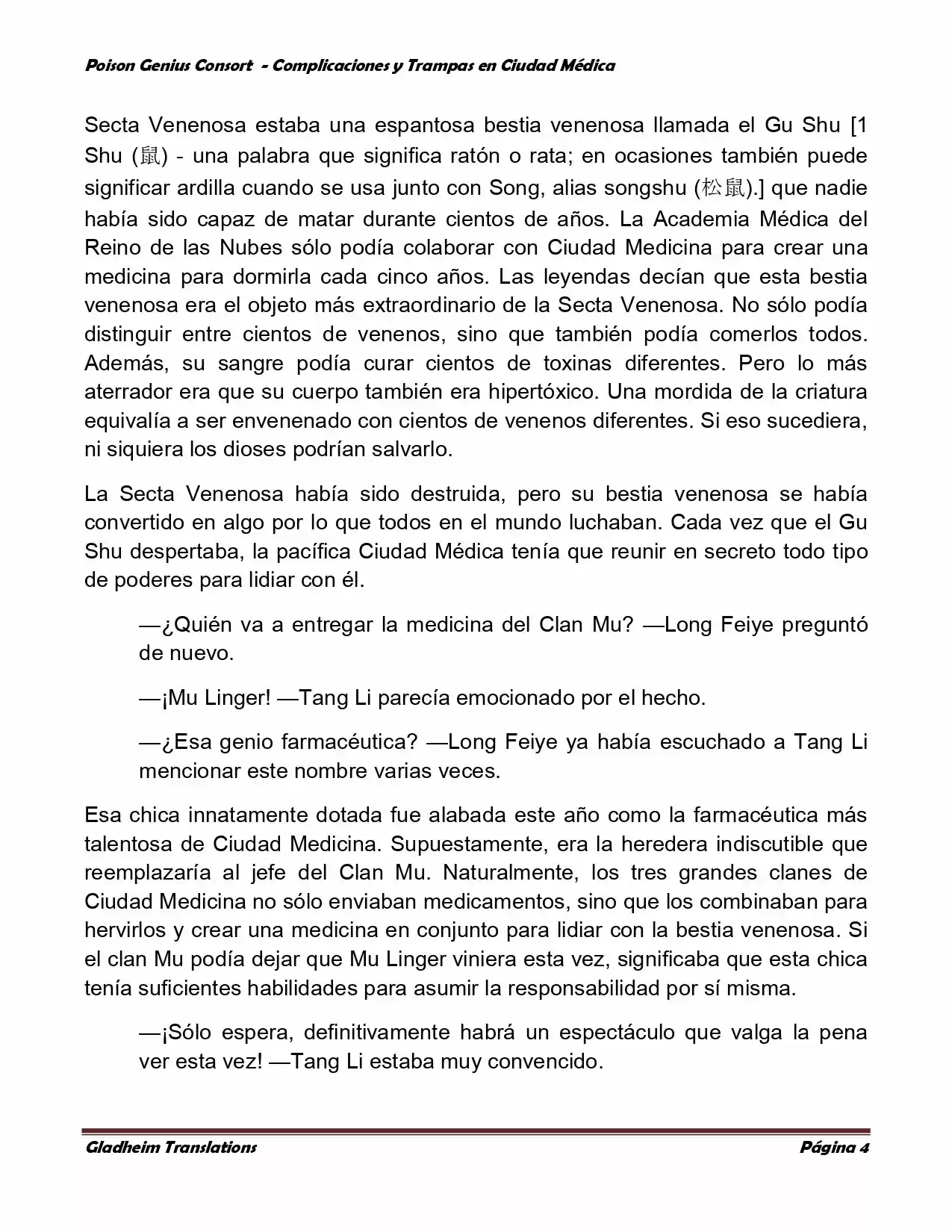Poison Genious Consort (Novela) - Capítulo 240 - Página 4 - LectorTMOo