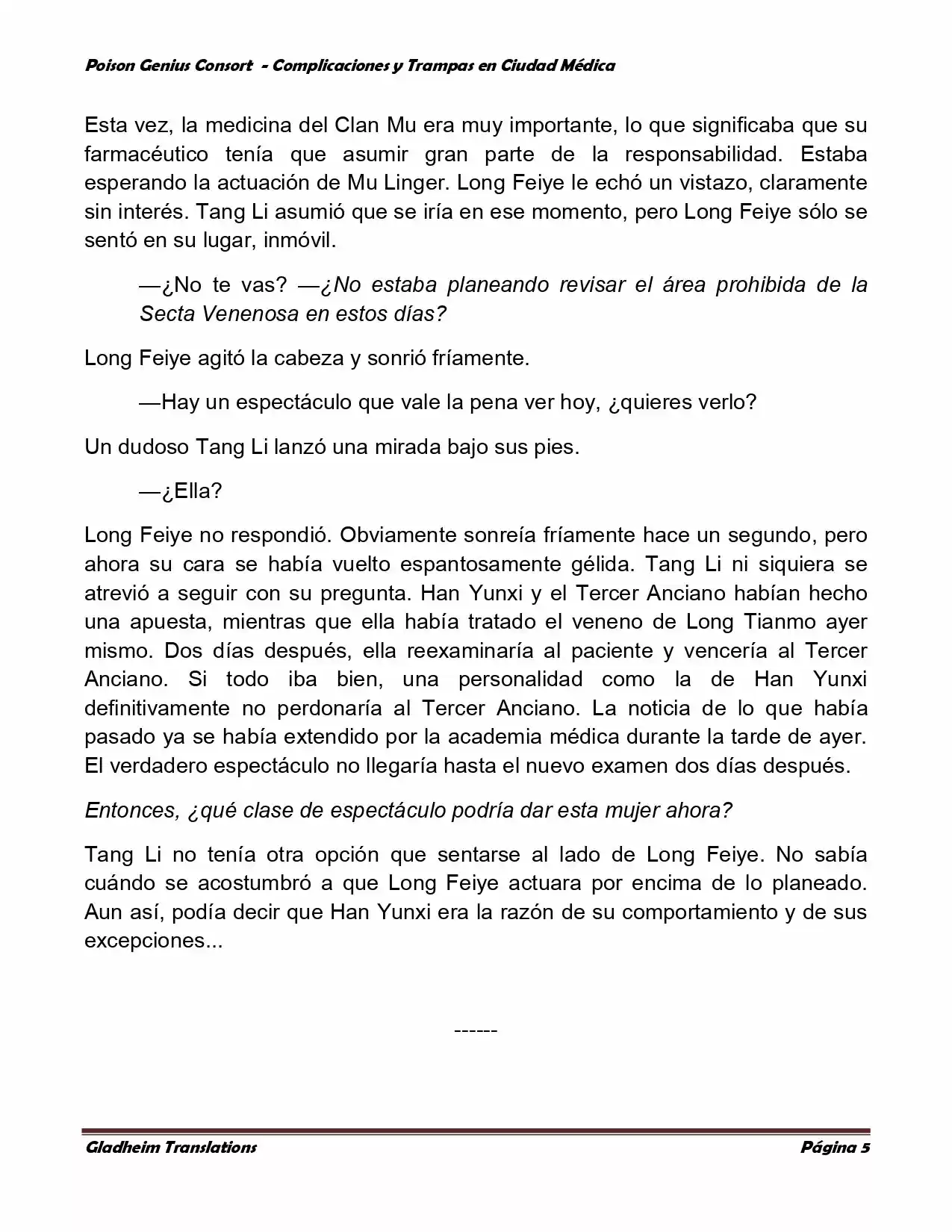 Poison Genious Consort (Novela) - Capítulo 240 - Página 5 - LectorTMOo
