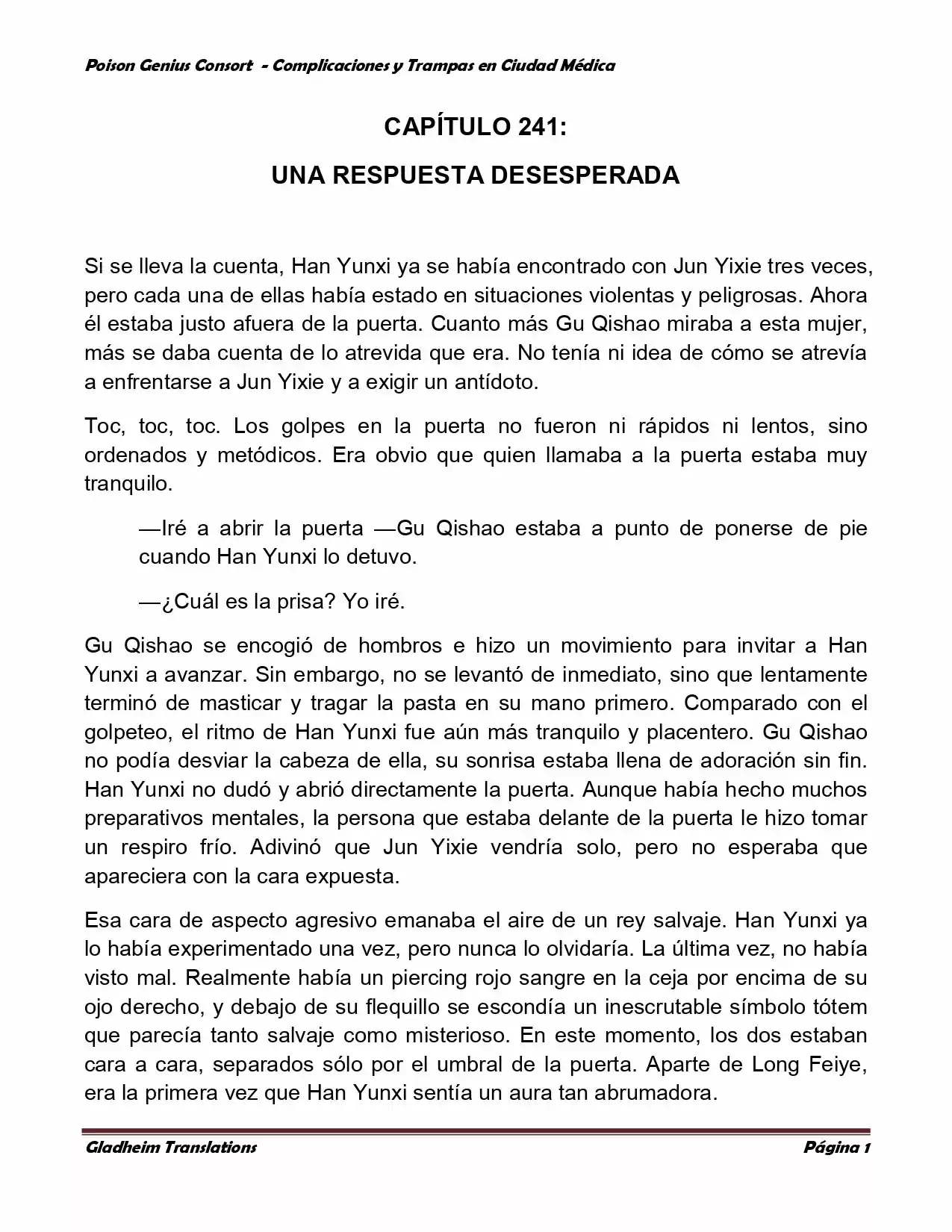 Poison Genious Consort (Novela) - Capítulo 241 - Página 1 - LectorTMOo