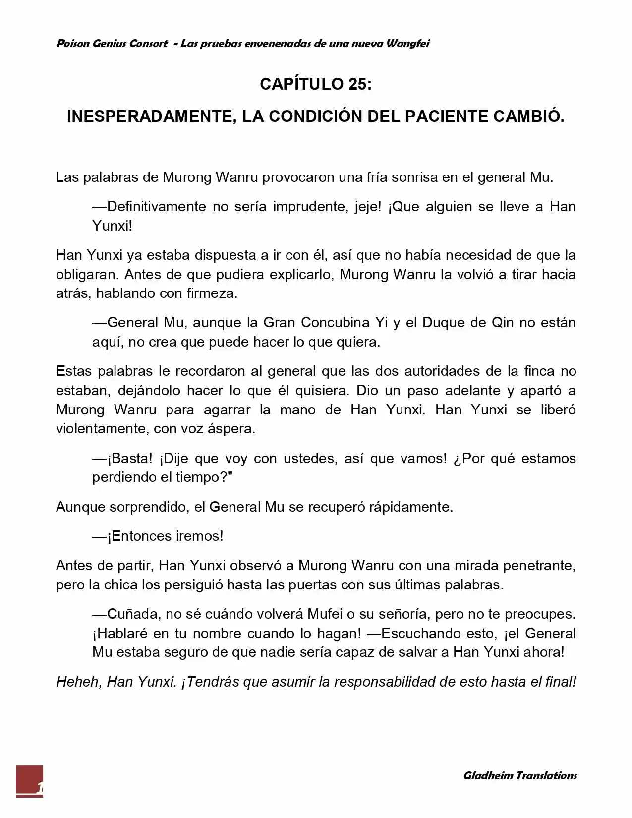 Poison Genious Consort (Novela) - Capítulo 25 - Página 1 - LectorTMOo