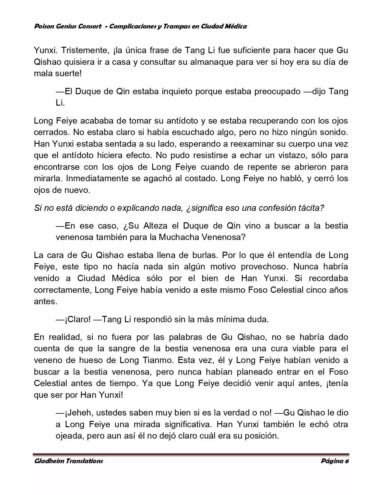 Poison Genious Consort (Novela) - Capítulo 253 - Página 6 - LectorTMOo