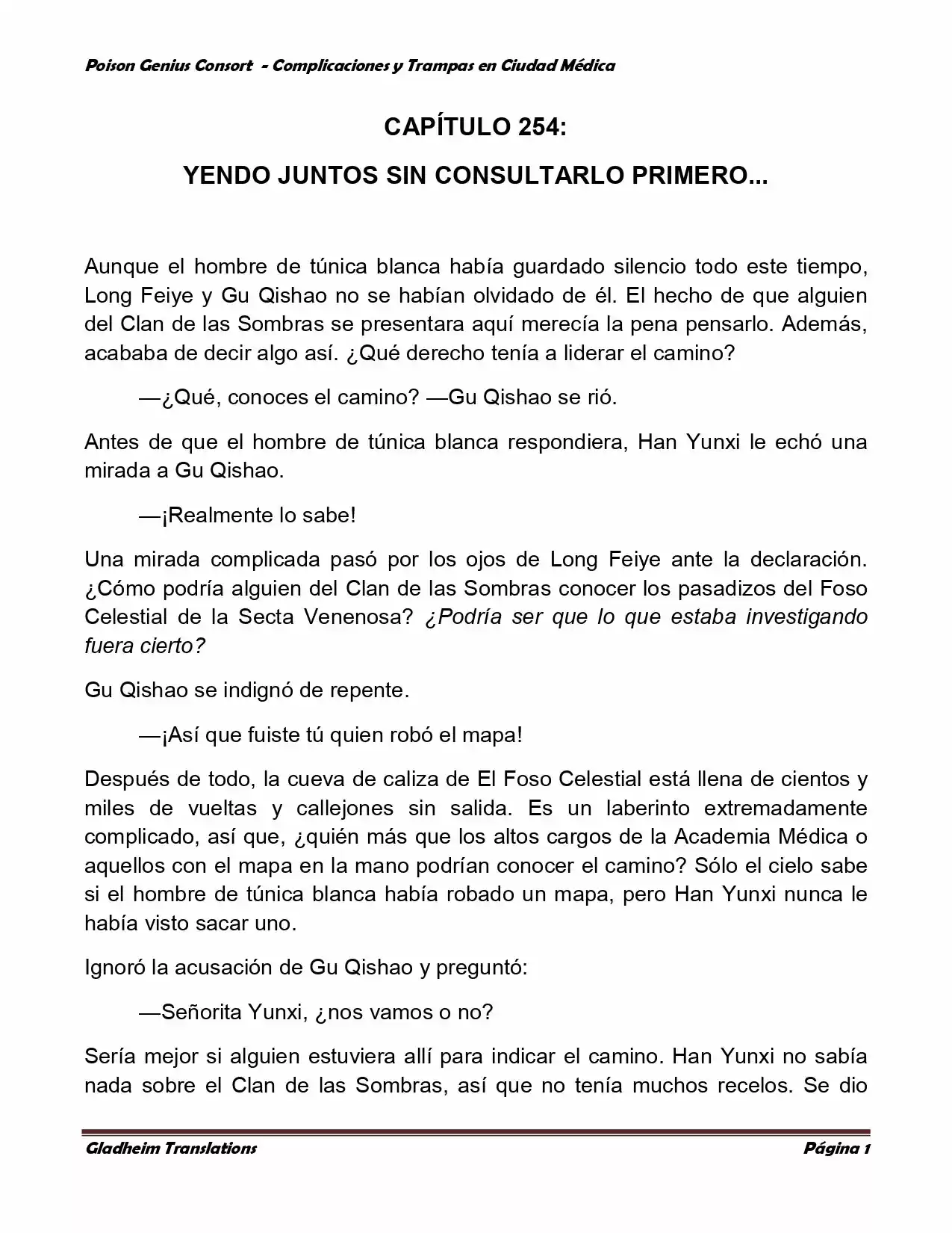 Poison Genious Consort (Novela) - Capítulo 254 - Página 1 - LectorTMOo