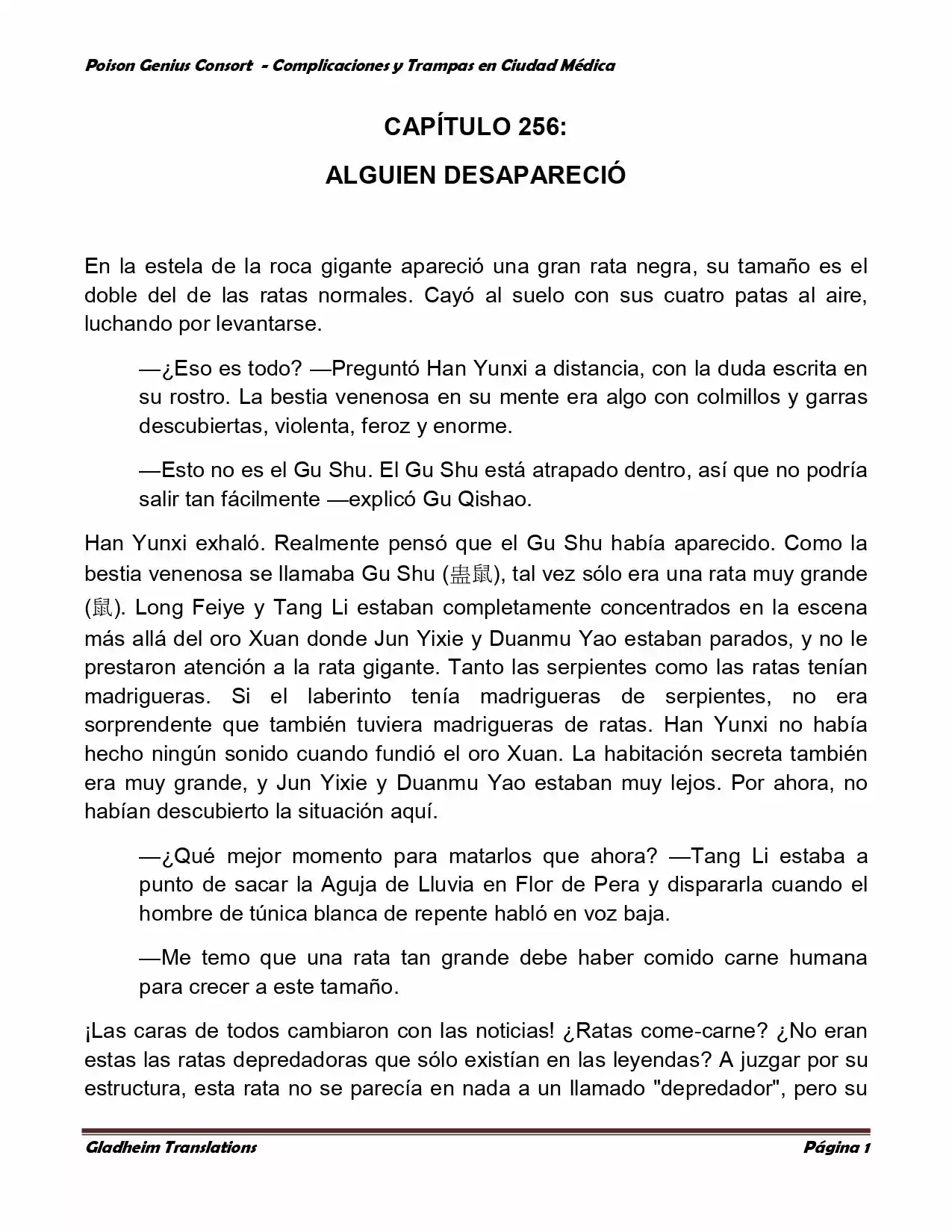 Poison Genious Consort (Novela) - Capítulo 256 - Página 1 - LectorTMOo
