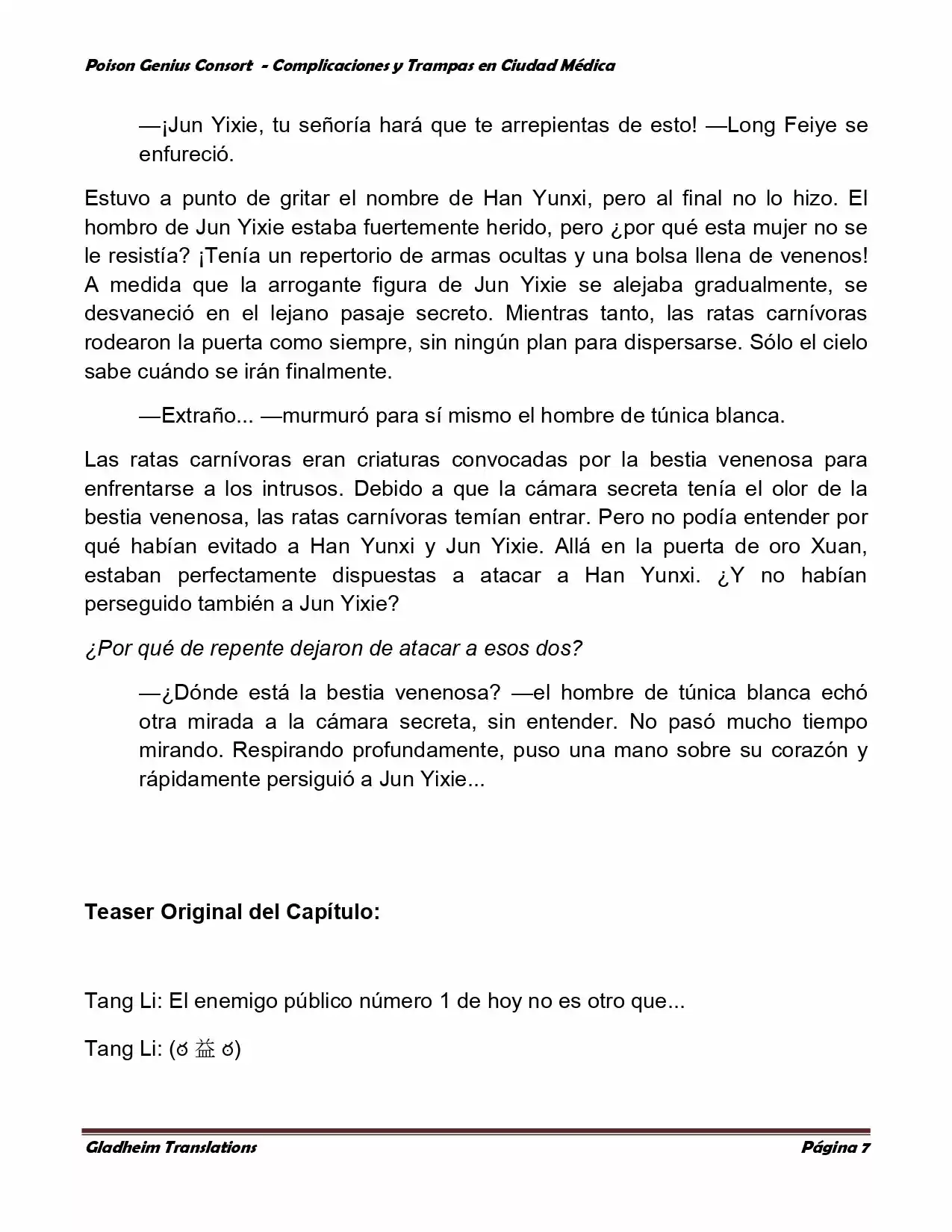 Poison Genious Consort (Novela) - Capítulo 258 - Página 7 - LectorTMOo