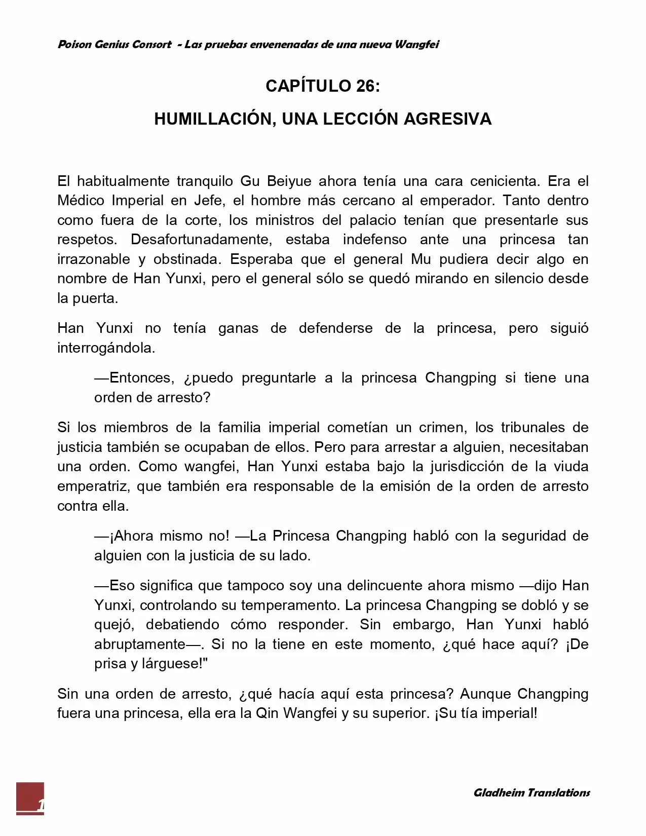 Poison Genious Consort (Novela) - Capítulo 26 - Página 1 - LectorTMOo