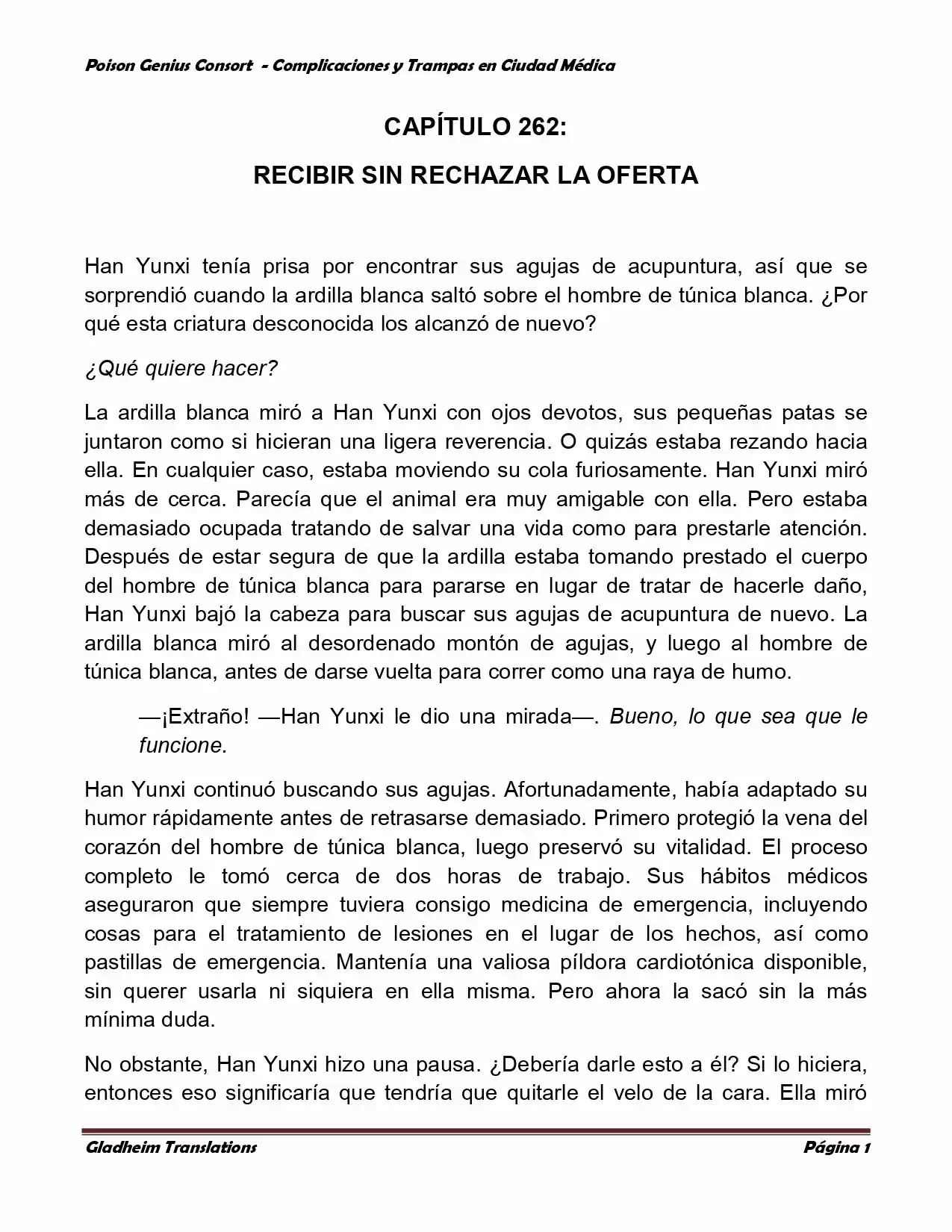 Poison Genious Consort (Novela) - Capítulo 262 - Página 1 - LectorTMOo