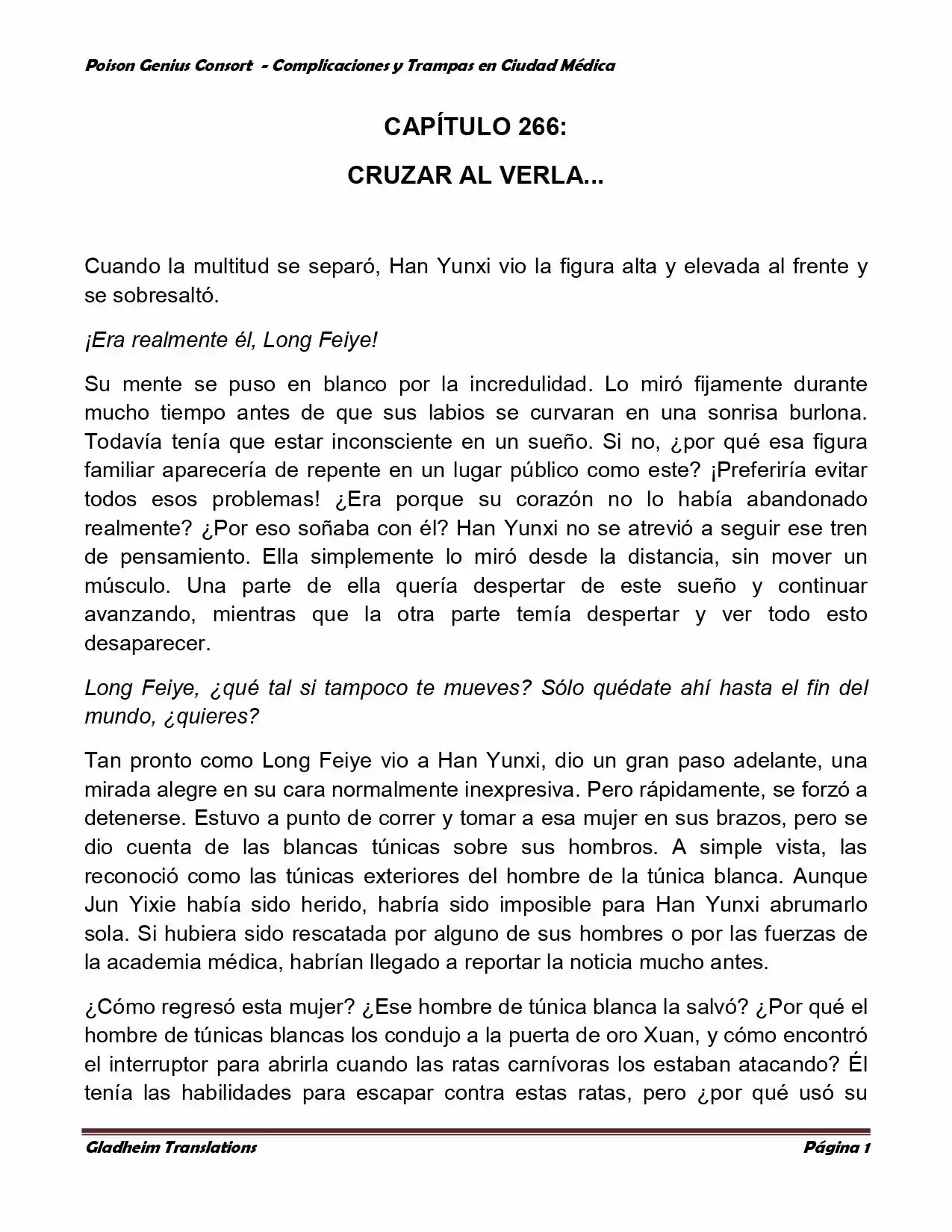 Poison Genious Consort (Novela) - Capítulo 266 - Página 1 - LectorTMOo