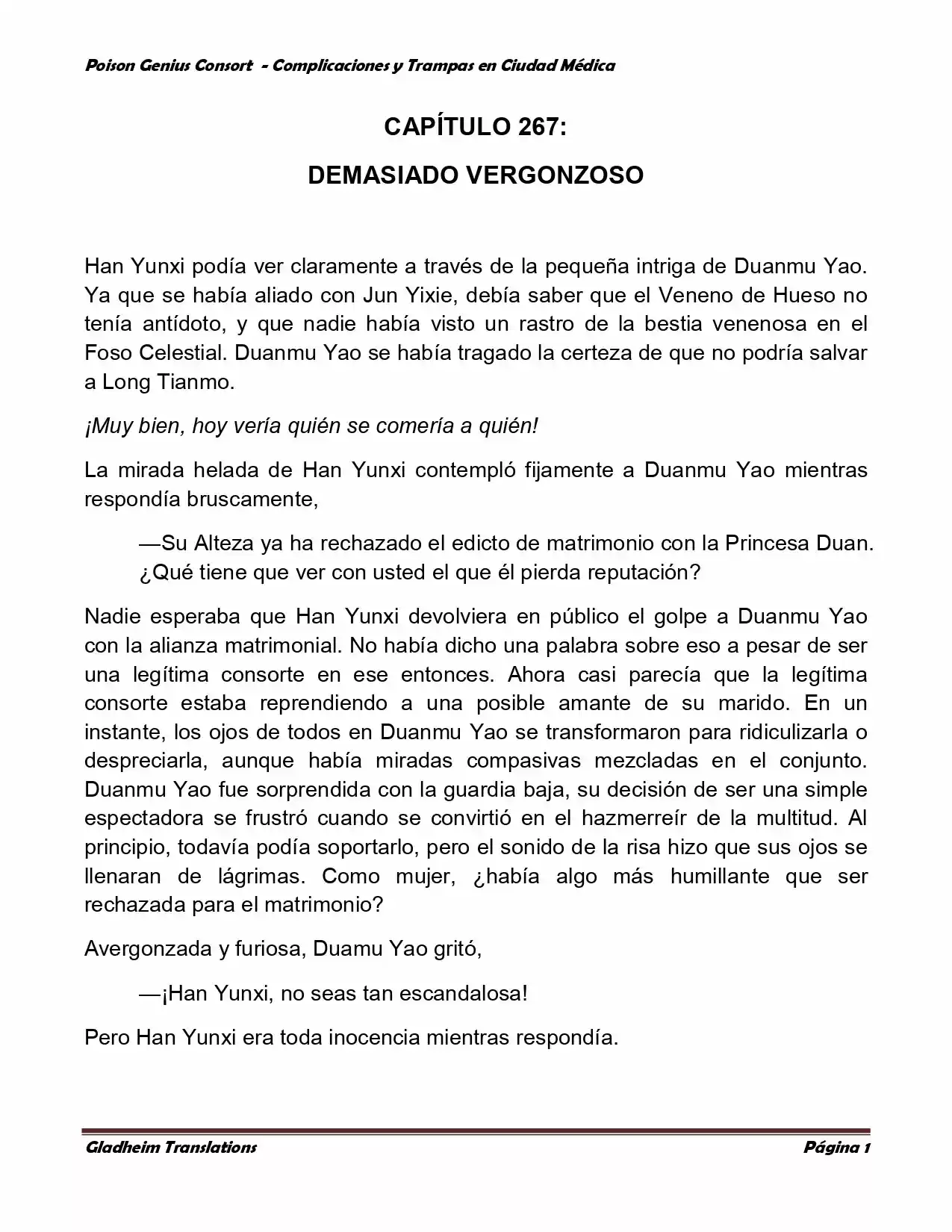 Poison Genious Consort (Novela) - Capítulo 267 - Página 1 - LectorTMOo