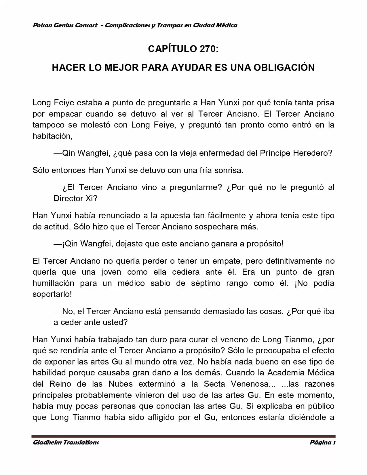 Poison Genious Consort (Novela) - Capítulo 270 - Página 1 - LectorTMOo