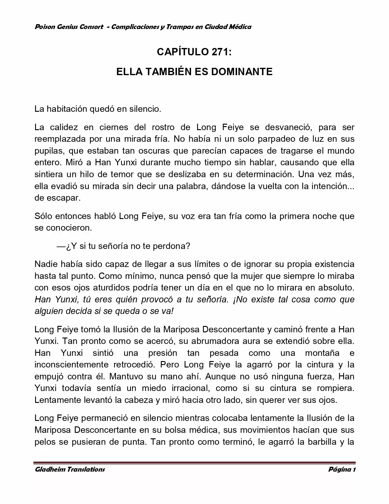 Poison Genious Consort (Novela) - Capítulo 271 - Página 1 - LectorTMOo