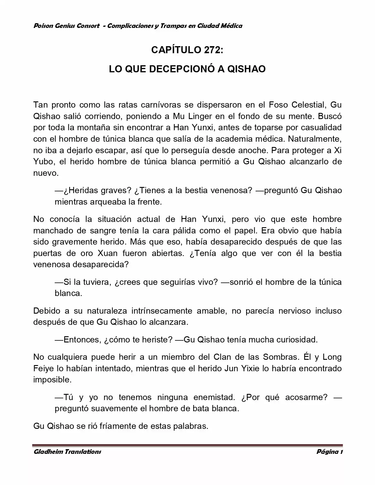 Poison Genious Consort (Novela) - Capítulo 272 - Página 1 - LectorTMOo