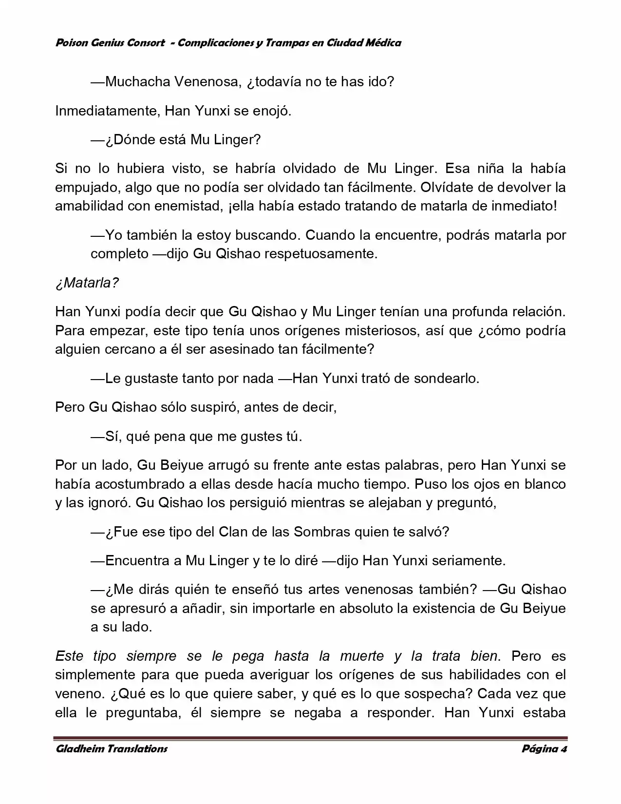 Poison Genious Consort (Novela) - Capítulo 274 - Página 4 - LectorTMOo