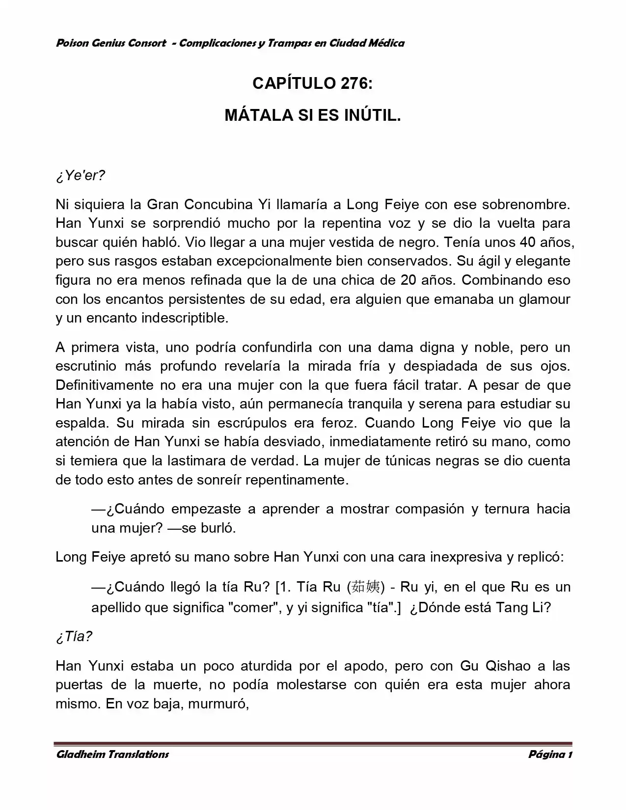 Poison Genious Consort (Novela) - Capítulo 276 - Página 1 - LectorTMOo