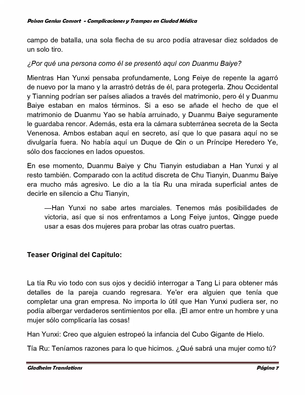 Poison Genious Consort (Novela) - Capítulo 278 - Página 7 - LectorTMOo