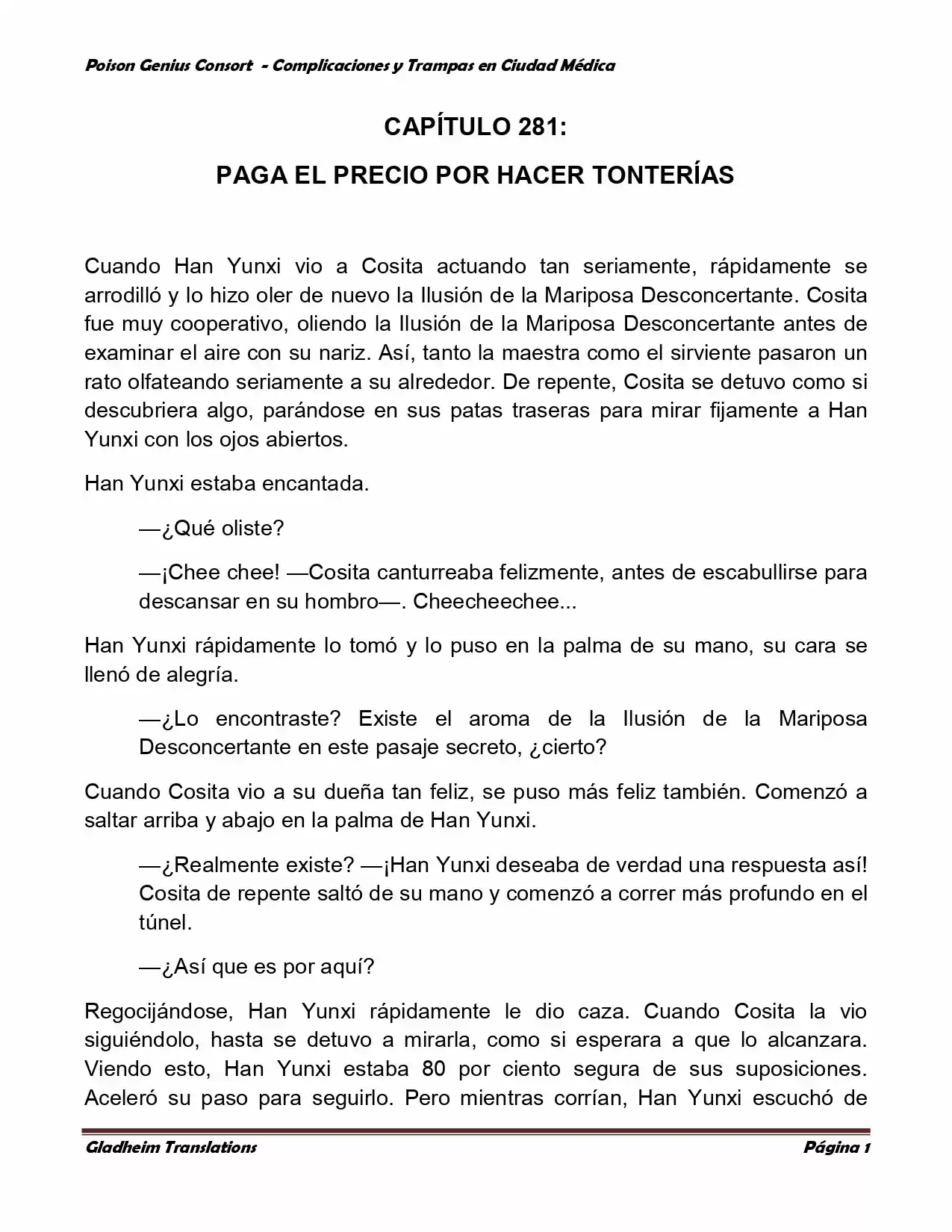 Poison Genious Consort (Novela) - Capítulo 281 - Página 1 - LectorTMOo