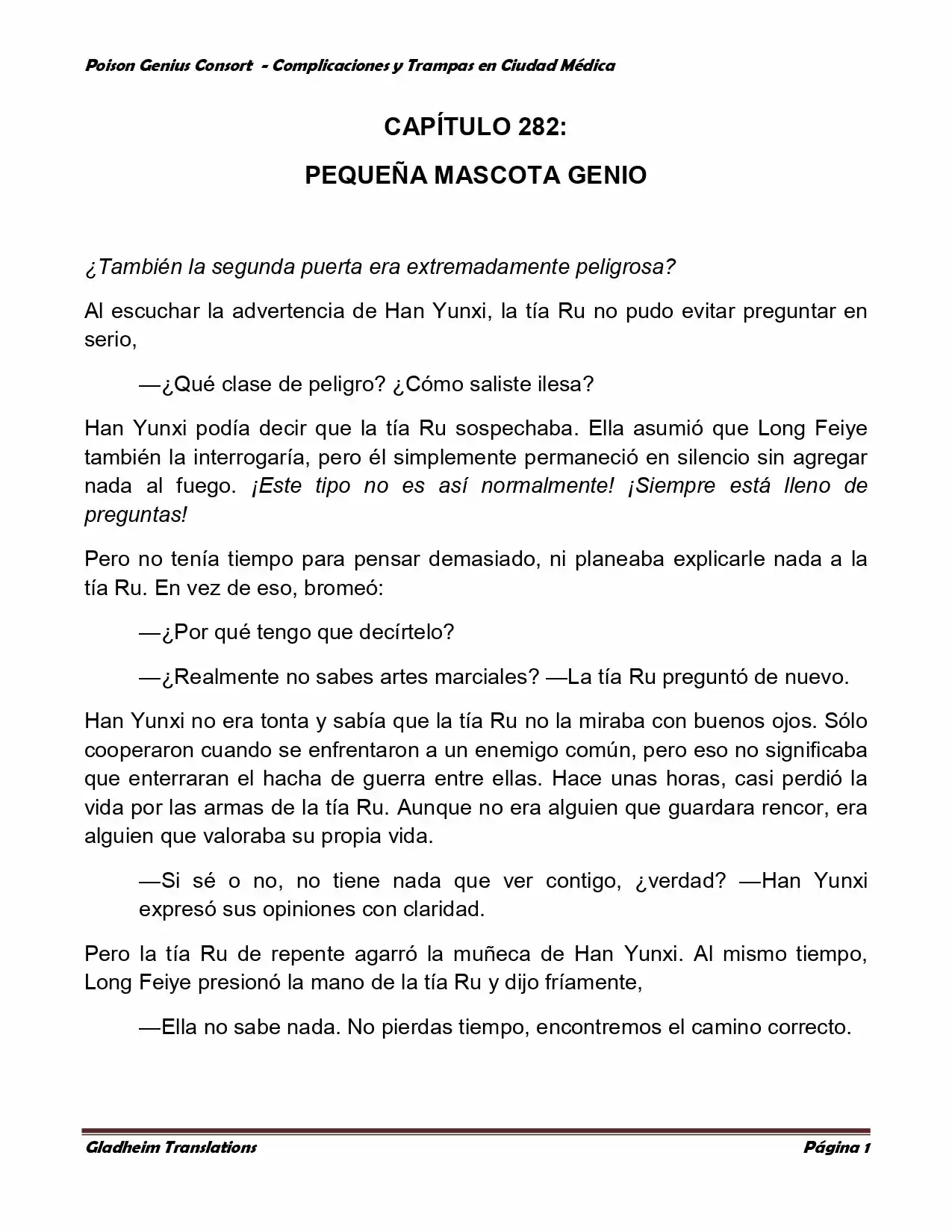 Poison Genious Consort (Novela) - Capítulo 282 - Página 1 - LectorTMOo