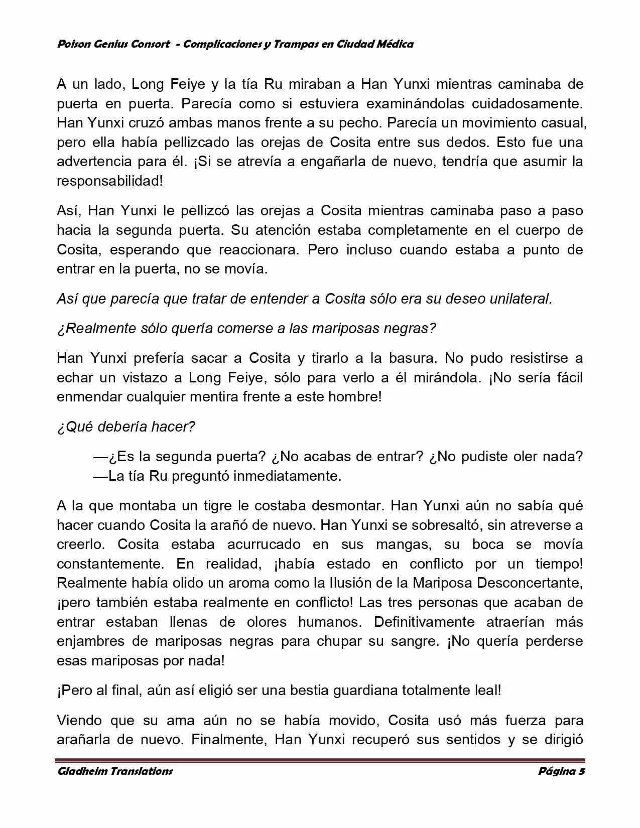 Poison Genious Consort (Novela) - Capítulo 282 - Página 5 - LectorTMOo