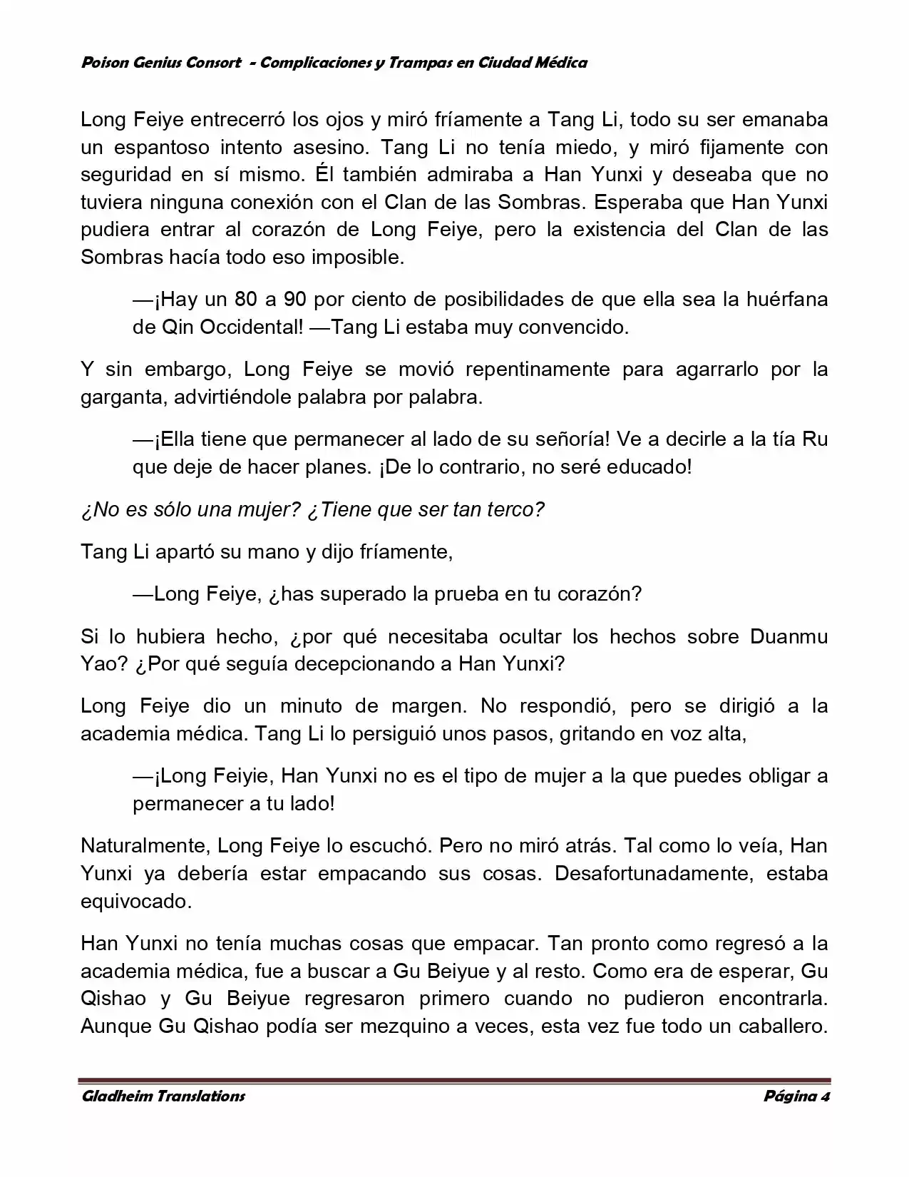 Poison Genious Consort (Novela) - Capítulo 285 - Página 4 - LectorTMOo