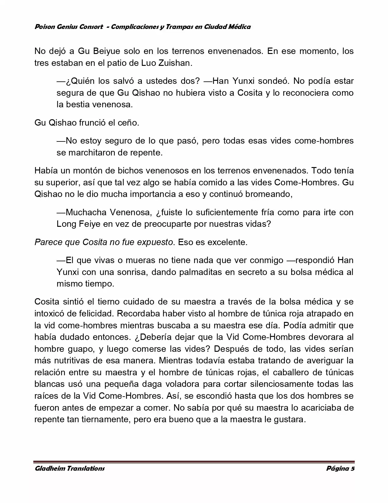 Poison Genious Consort (Novela) - Capítulo 285 - Página 5 - LectorTMOo