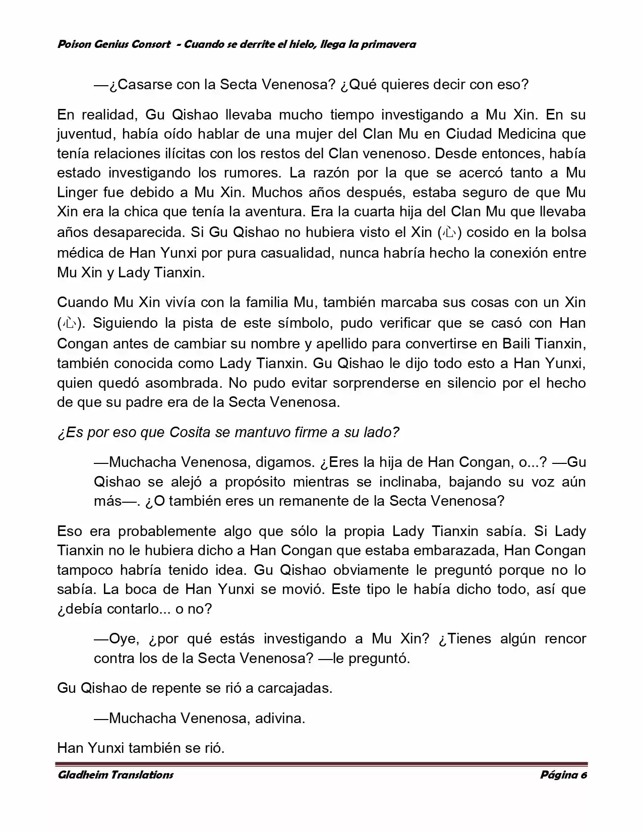 Poison Genious Consort (Novela) - Capítulo 287 - Página 5 - LectorTMOo