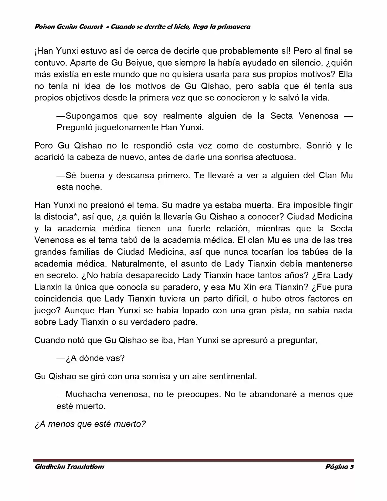 Poison Genious Consort (Novela) - Capítulo 288 - Página 4 - LectorTMOo