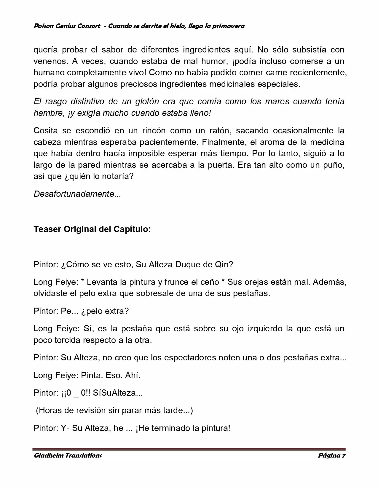Poison Genious Consort (Novela) - Capítulo 288 - Página 6 - LectorTMOo