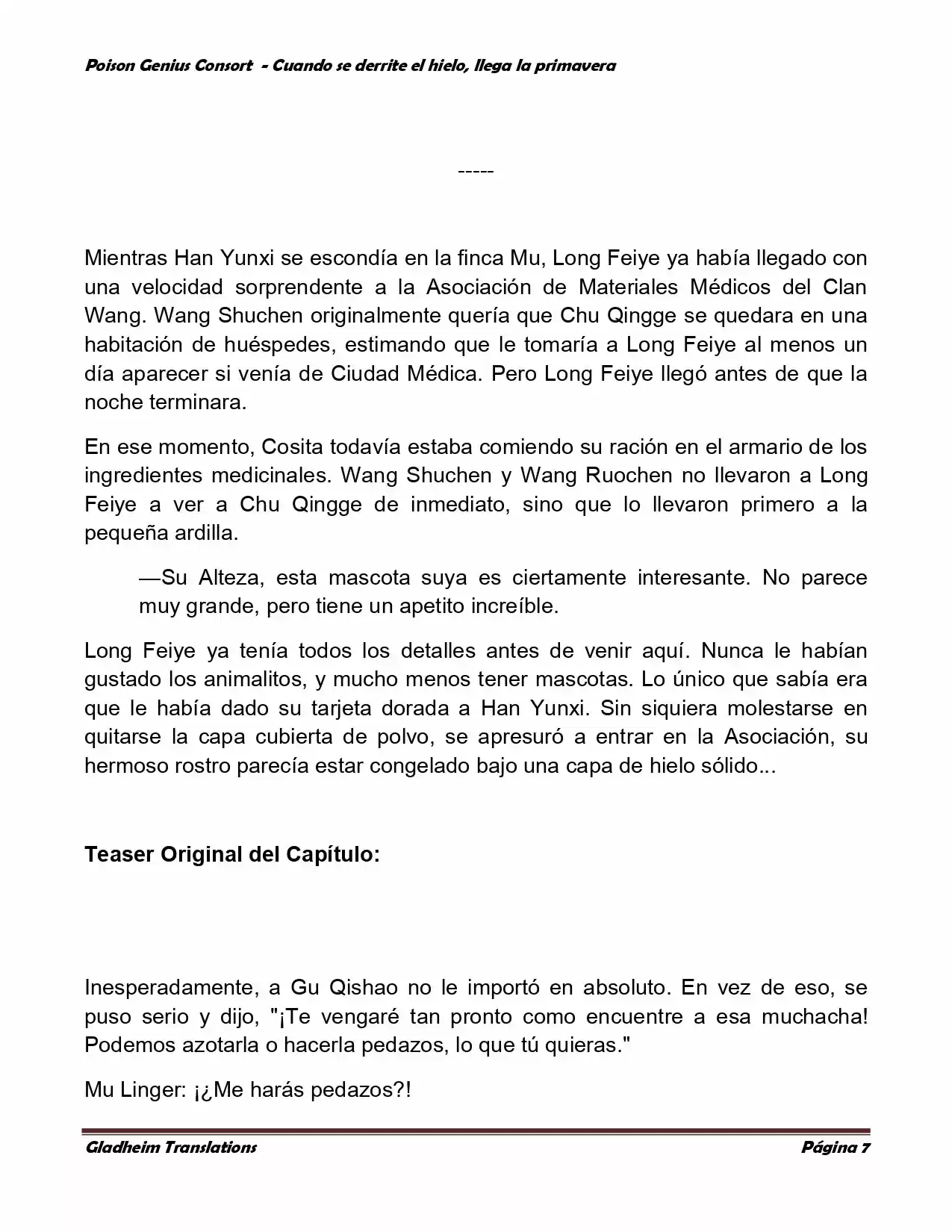 Poison Genious Consort (Novela) - Capítulo 291 - Página 6 - LectorTMOo