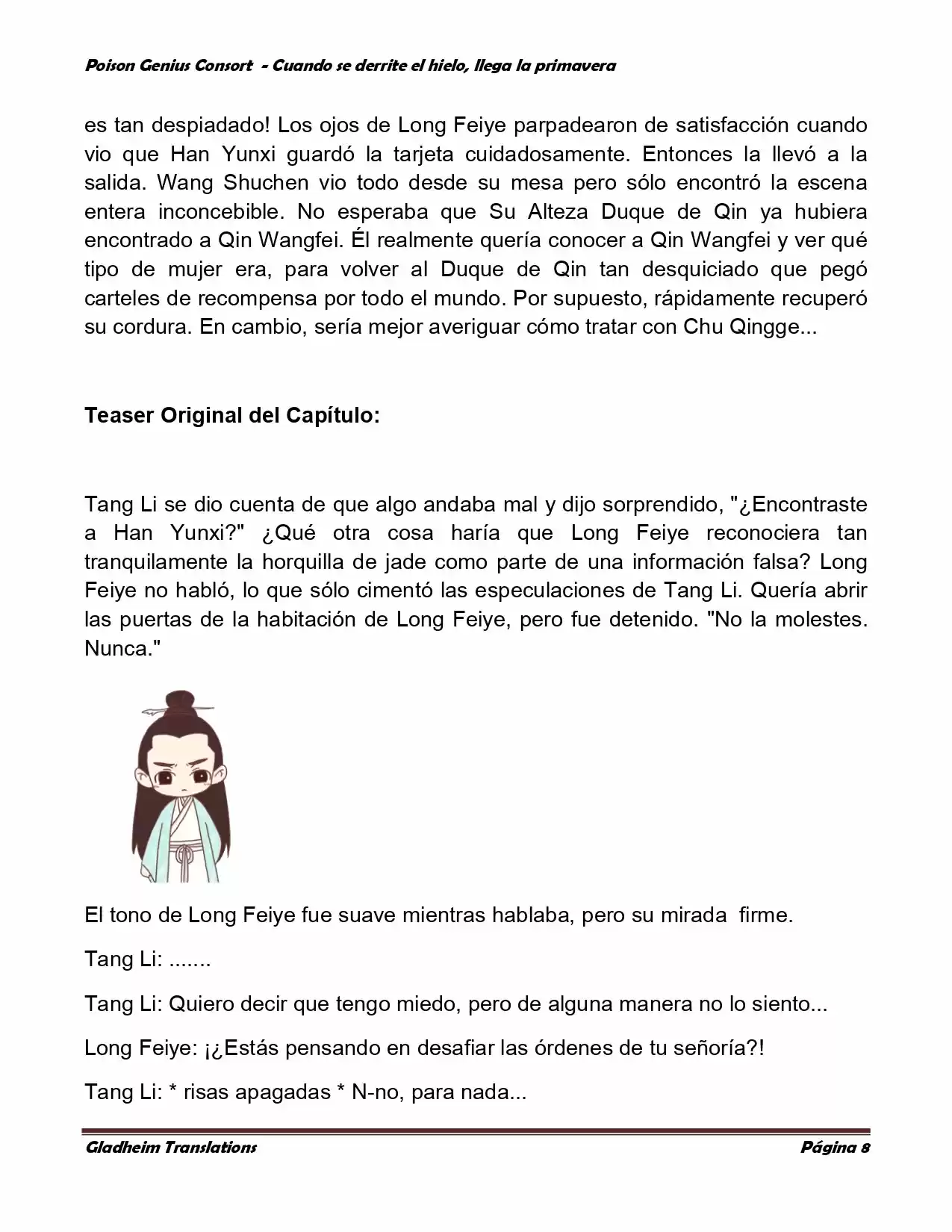 Poison Genious Consort (Novela) - Capítulo 296 - Página 7 - LectorTMOo