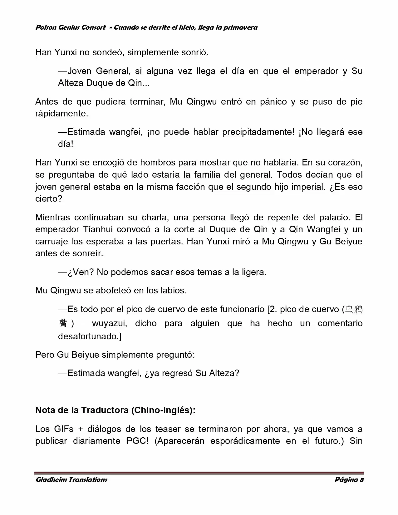 Poison Genious Consort (Novela) - Capítulo 301 - Página 7 - LectorTMOo