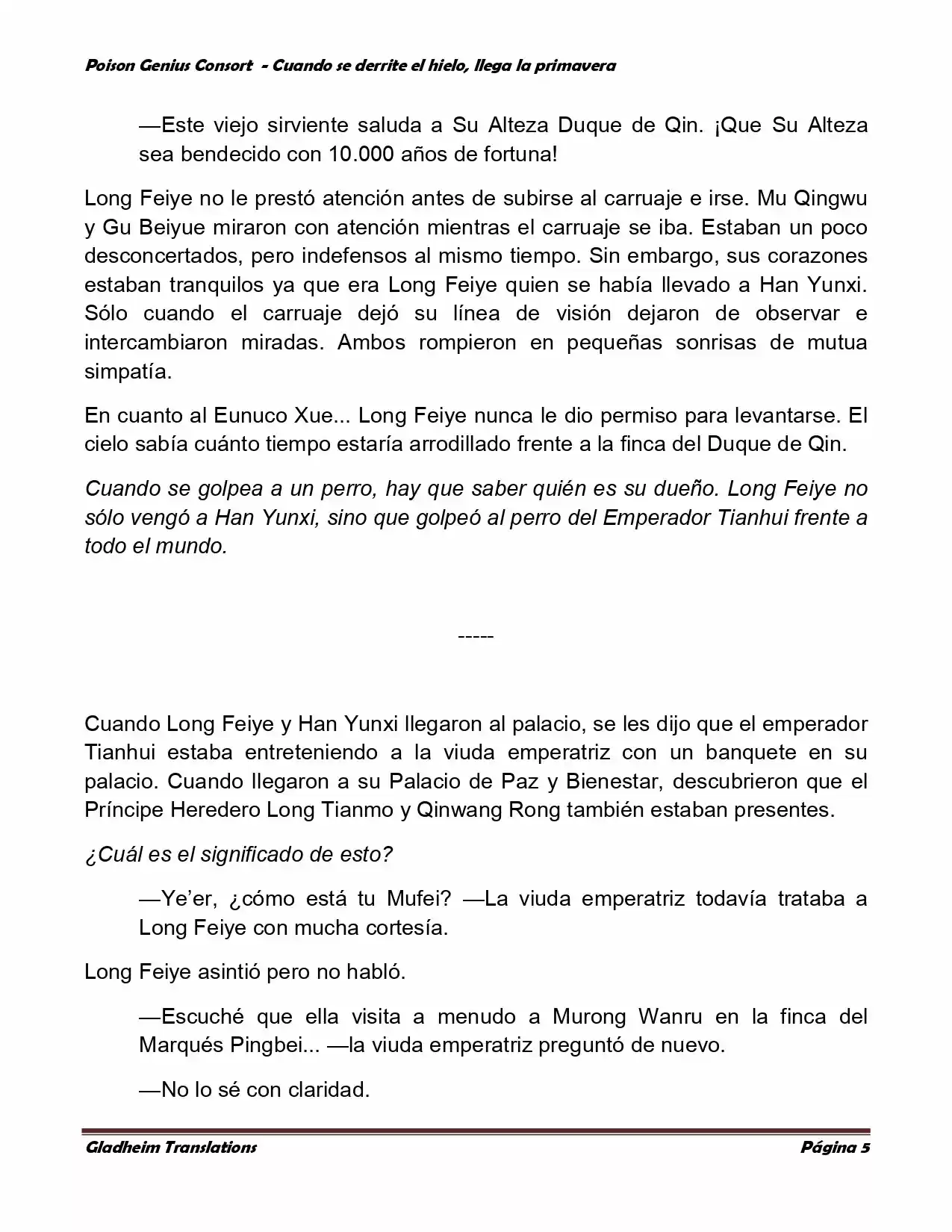 Poison Genious Consort (Novela) - Capítulo 302 - Página 4 - LectorTMOo